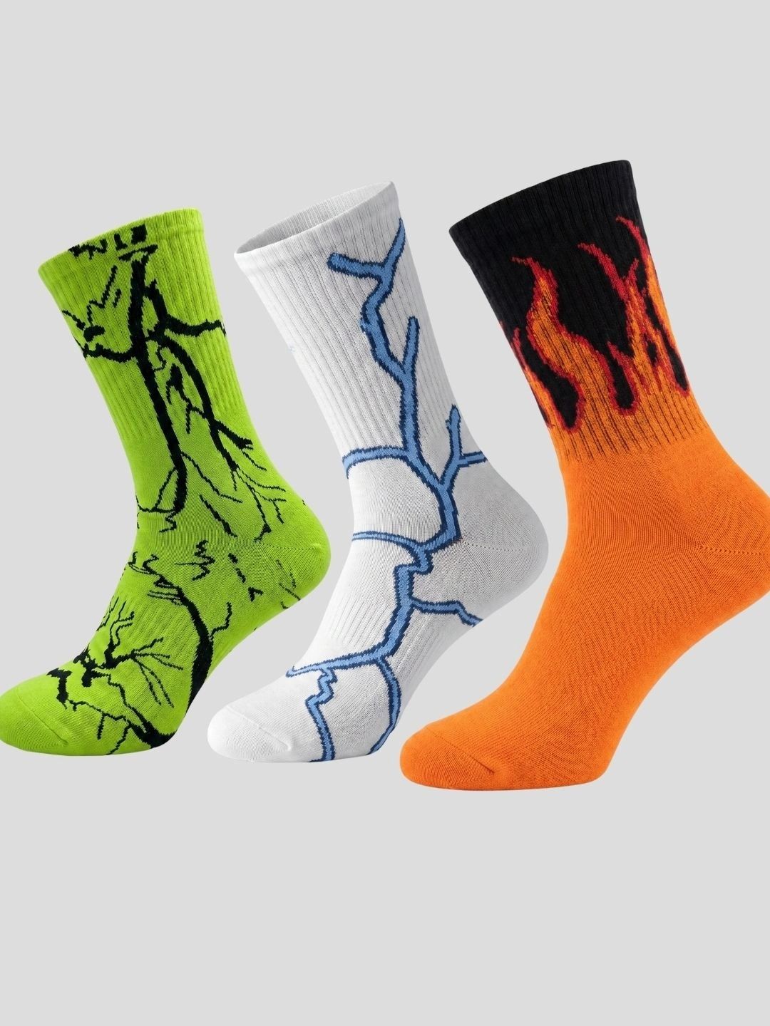 Moda Rapido Men Pack of 3 Cotton Blend Patterned Above Ankle Socks-picture-25