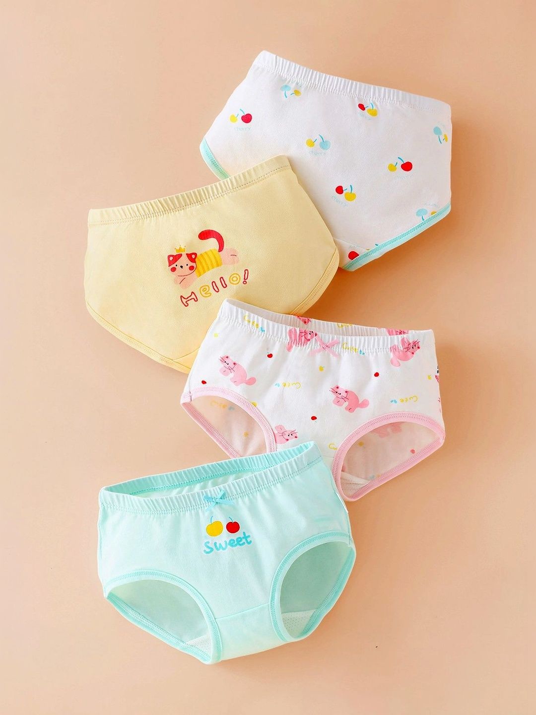 FOREVER FRIDAY Girls Printed Cotton Basic Briefs-picture-23