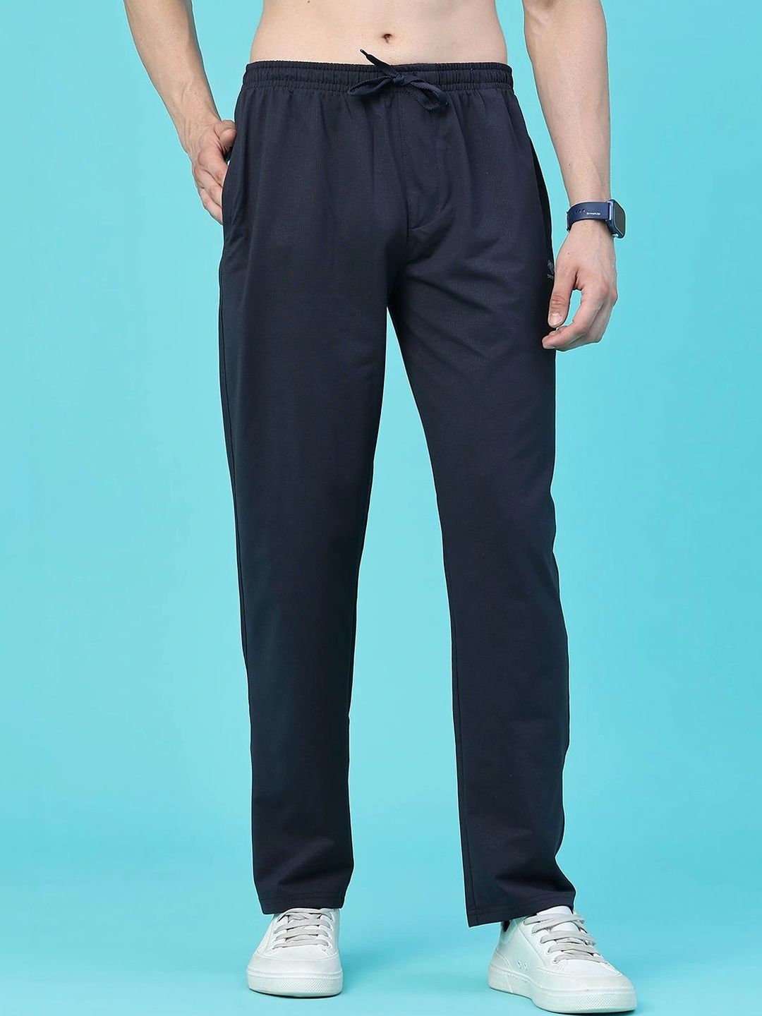 V-Mart Men Regular Fit Brand Logo Training Track Pants-picture-13
