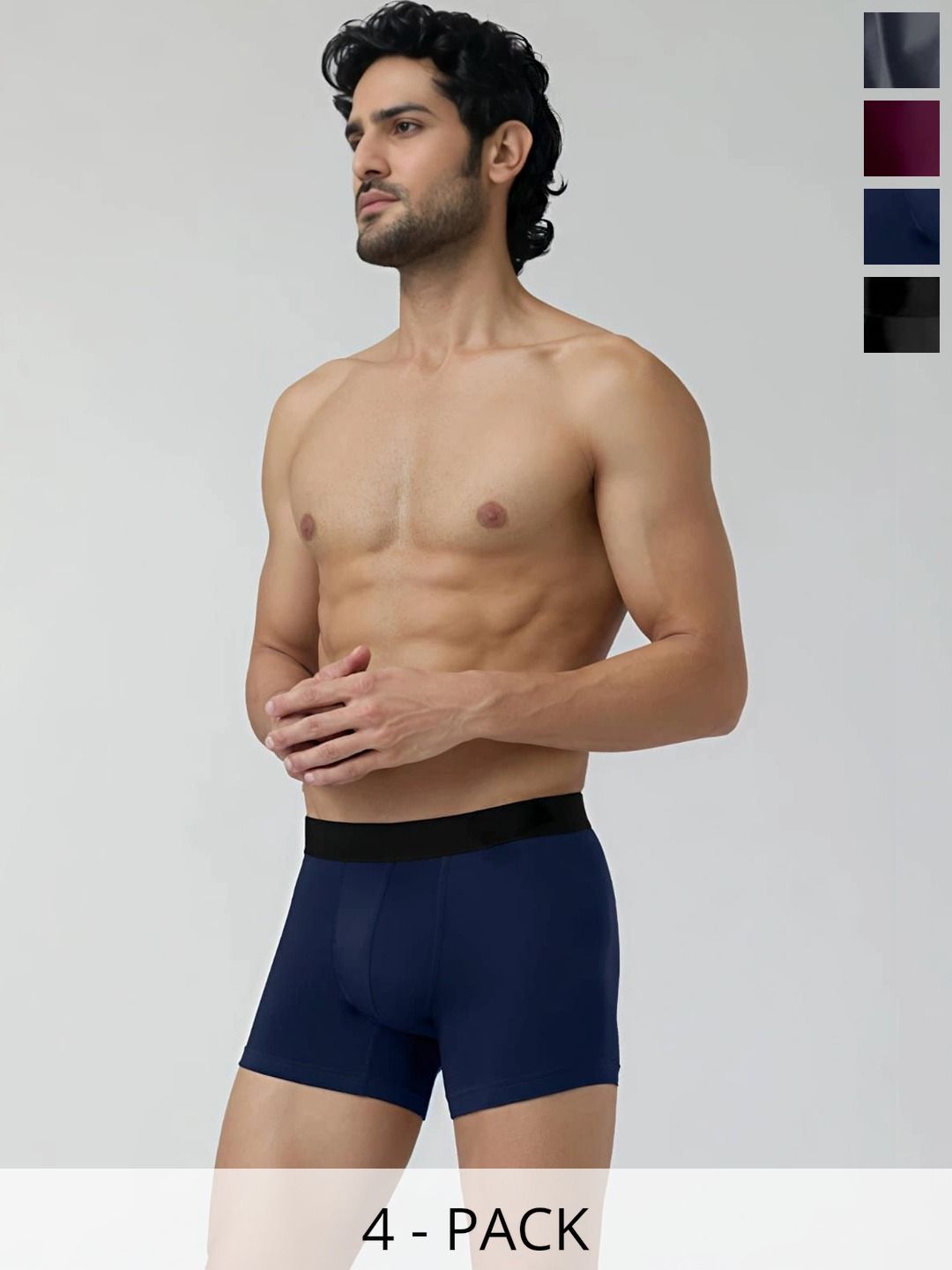 JISHVA Pack of 4 Solid Trunks-picture-51