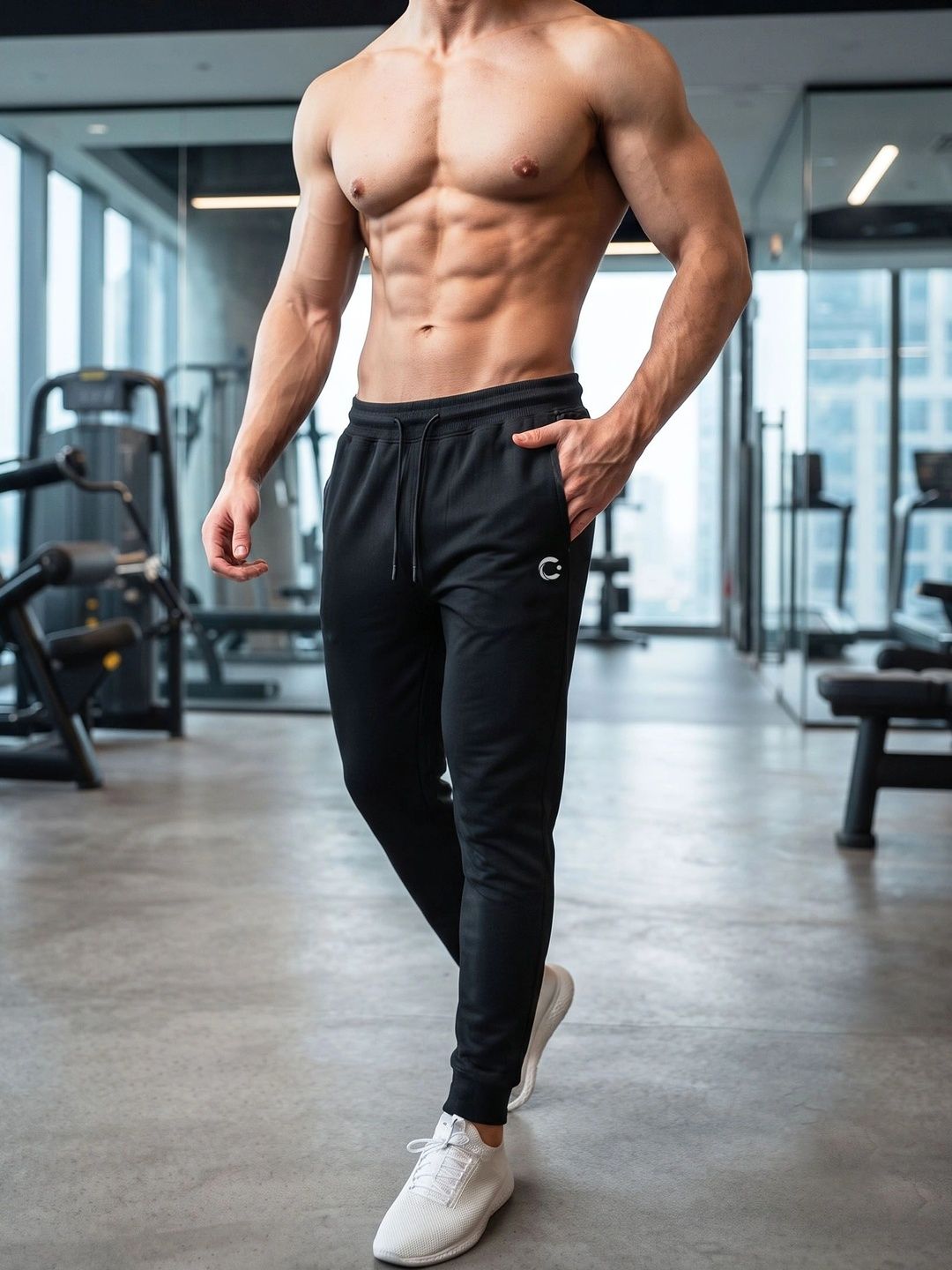 T.T. Men Regular Fit Brand Logo Training Joggers-picture-26
