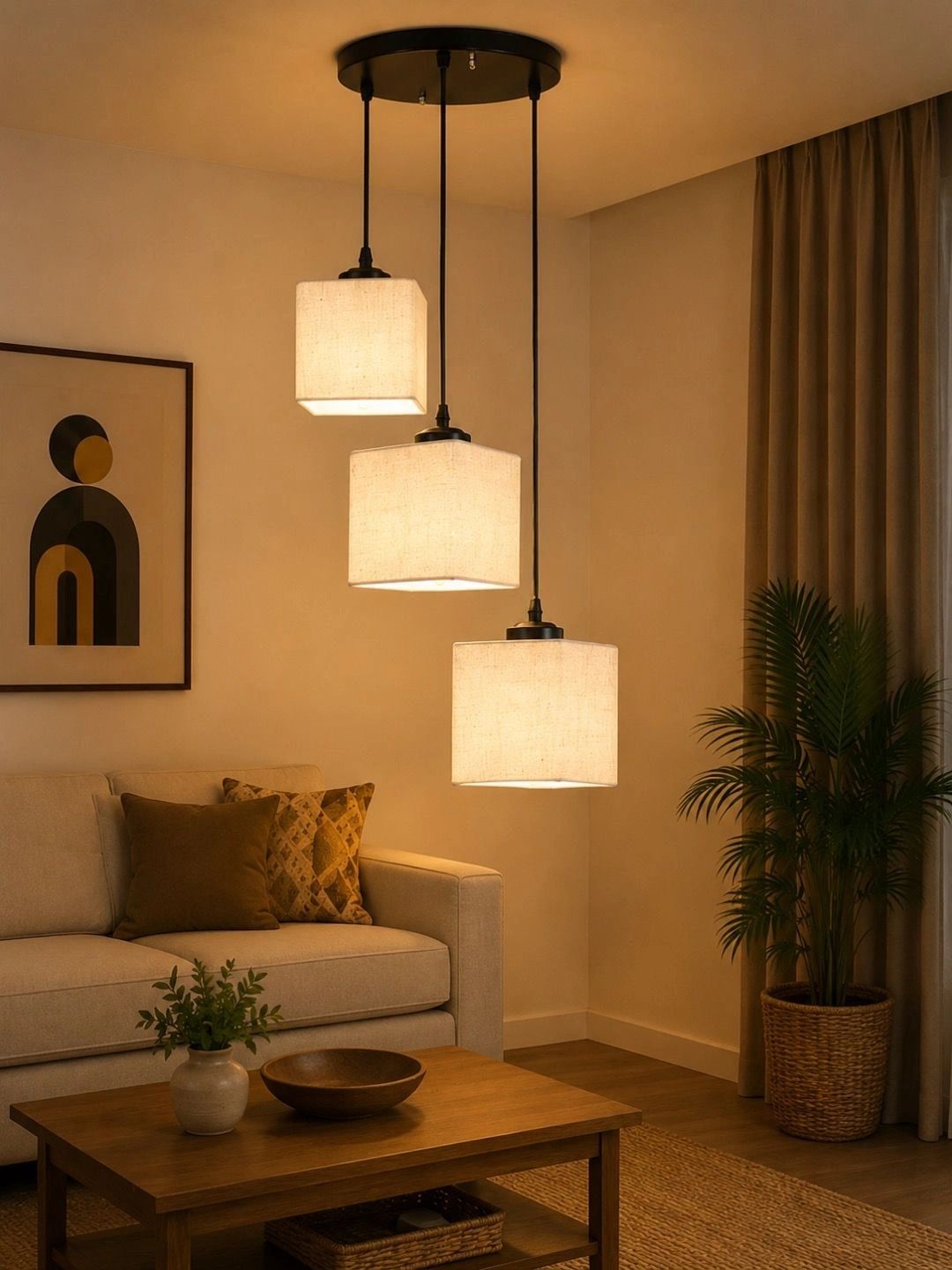 Myntra Elegant Homes White Textured Contemporary Ceiling Lamp-picture-20