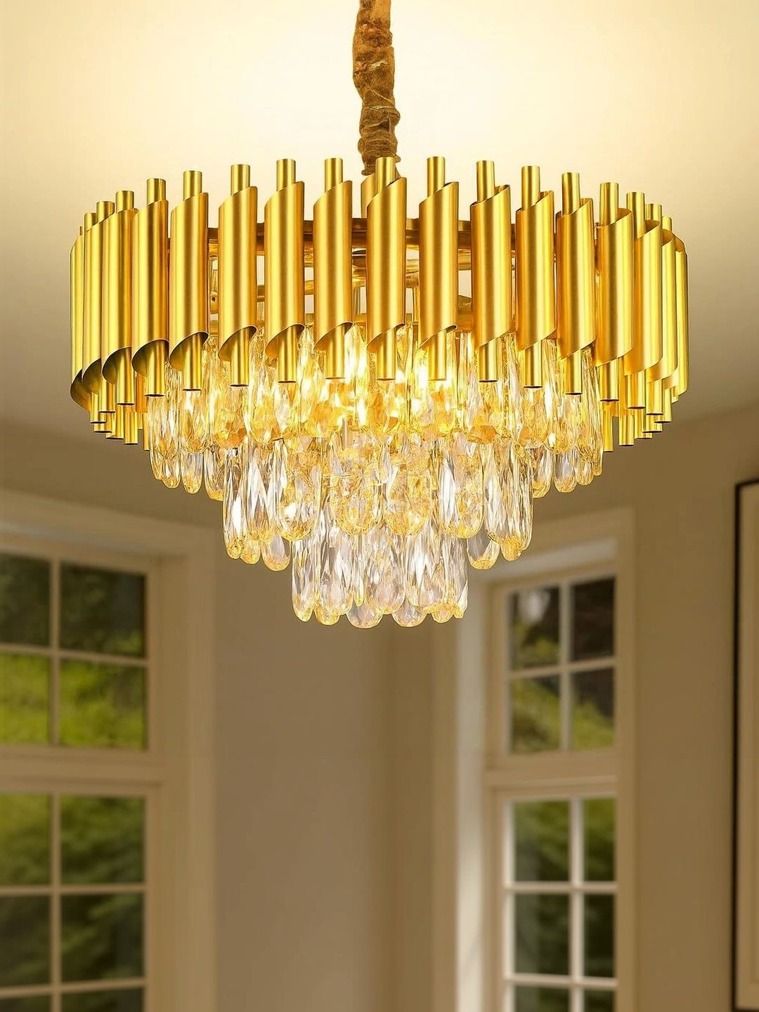 Murphy Gold-Toned Aluminium Contemporary Ceiling Lamp-picture-21