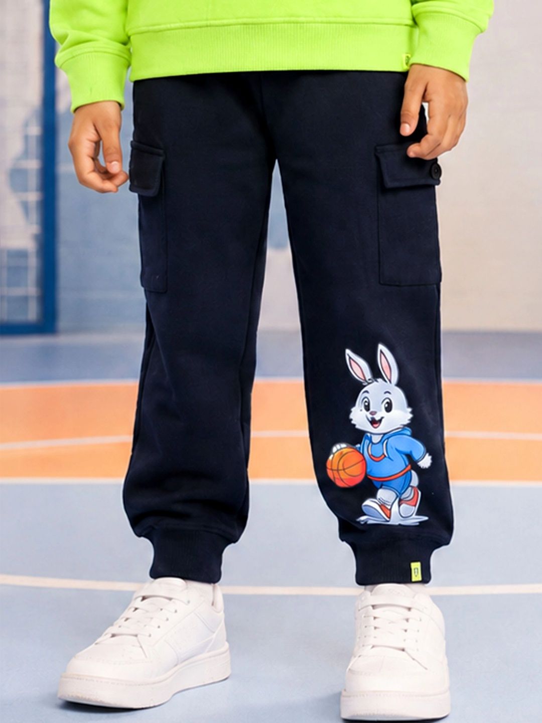 KiddoPanti Boys Regular Fit Graphic Print Cargos-picture-12