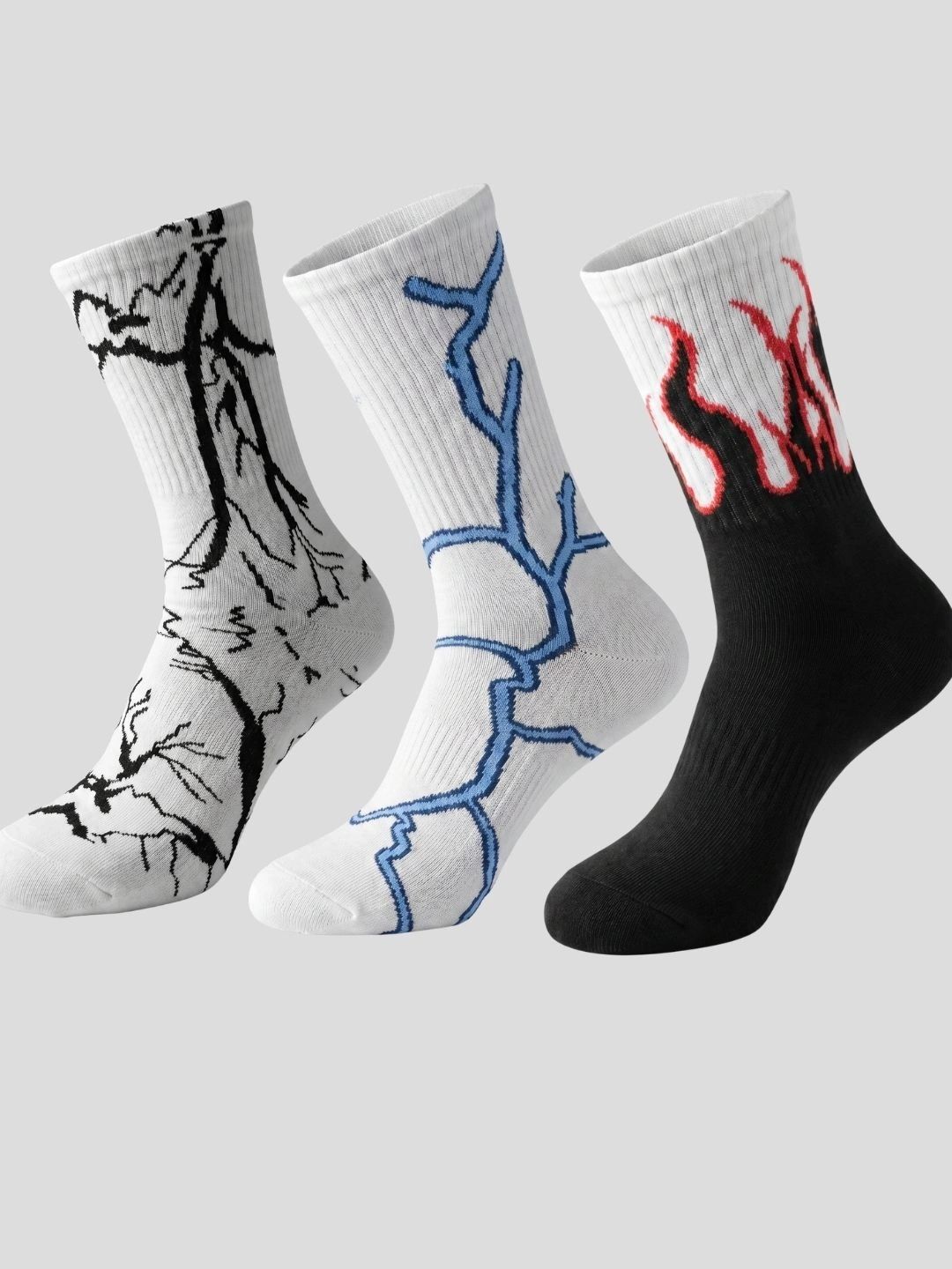 Moda Rapido Men Pack of 3 Cotton Blend Patterned Calf Length Socks-picture-17