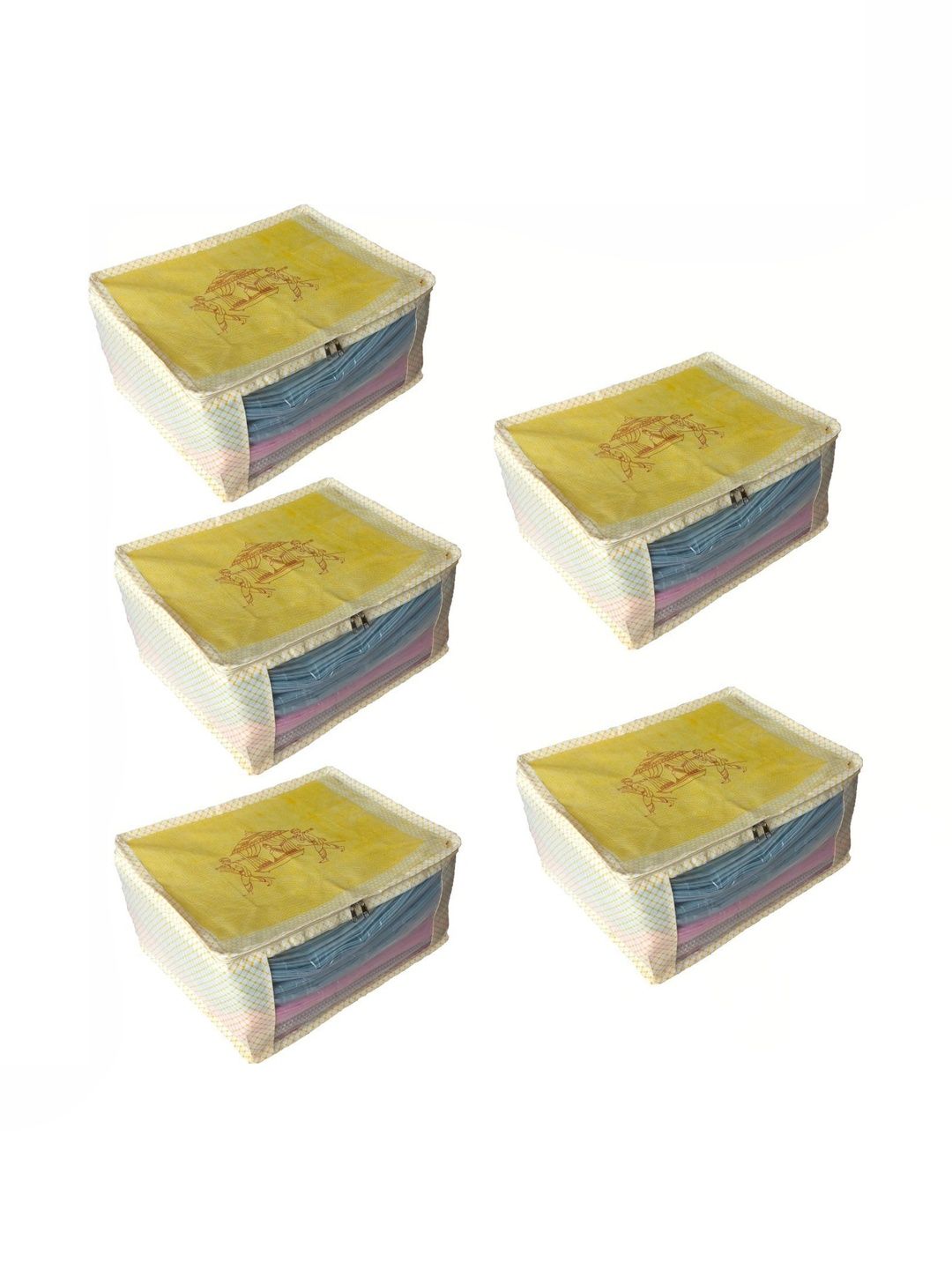 TERRALINK OVERSEAS Gold-Toned Set of 5 Regular Organisers-image-10