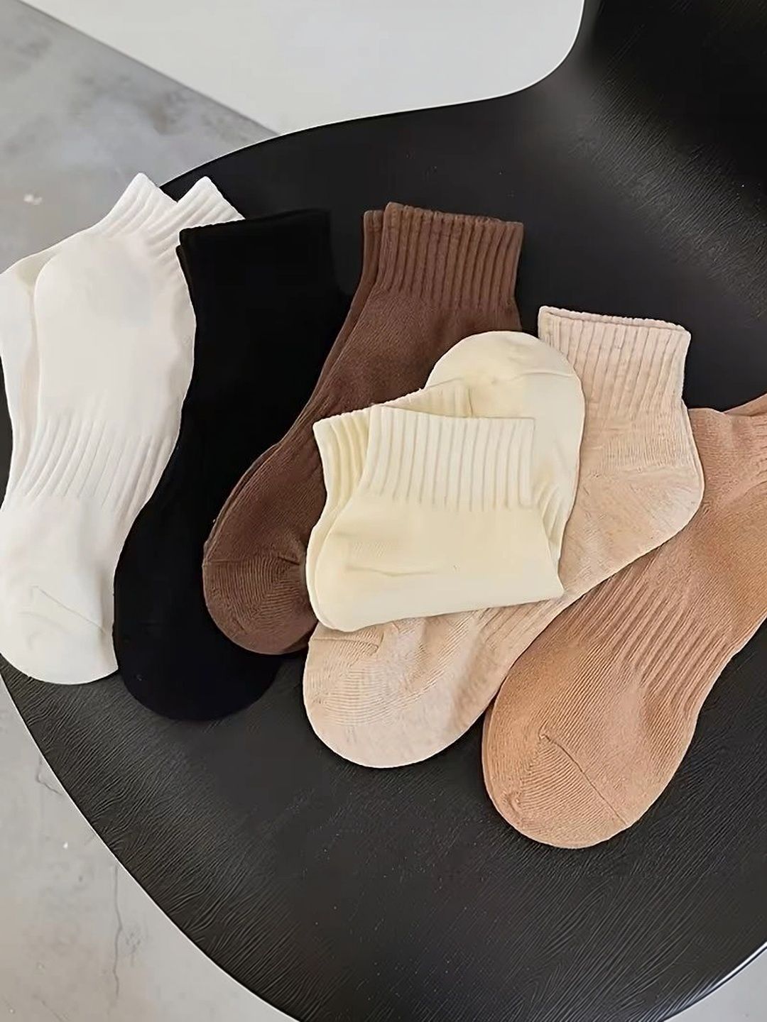 BEAR&BEYOND Men Pack of 6 Cotton Assorted Above Ankle Socks-image-13