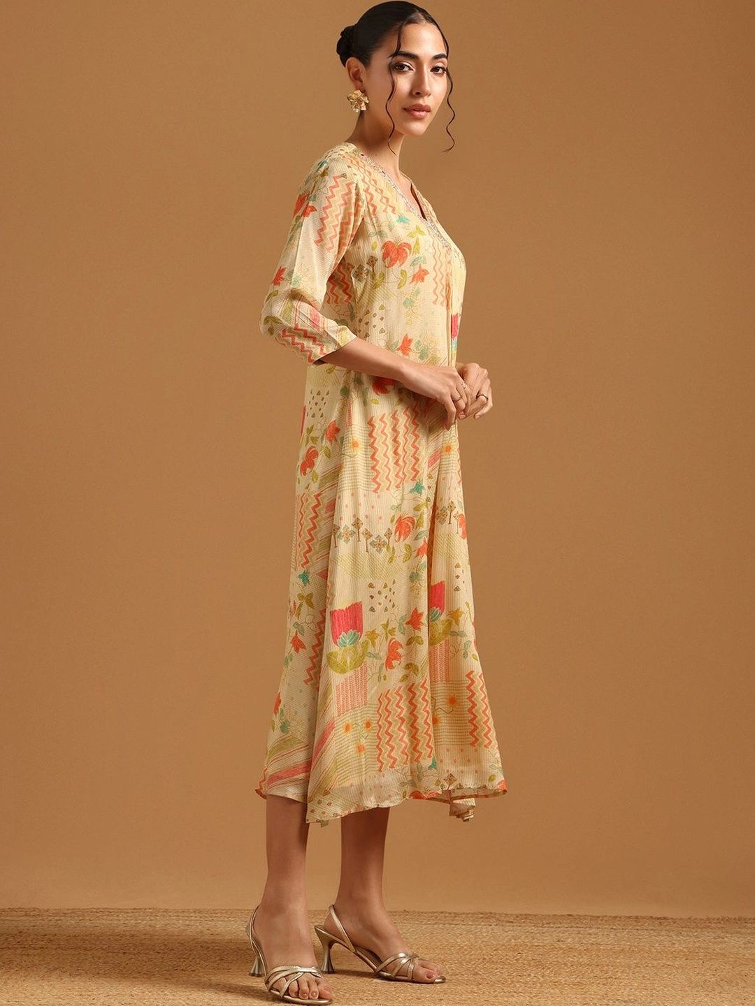 Soch Floral Print A-Line Midi Dress-picture-25