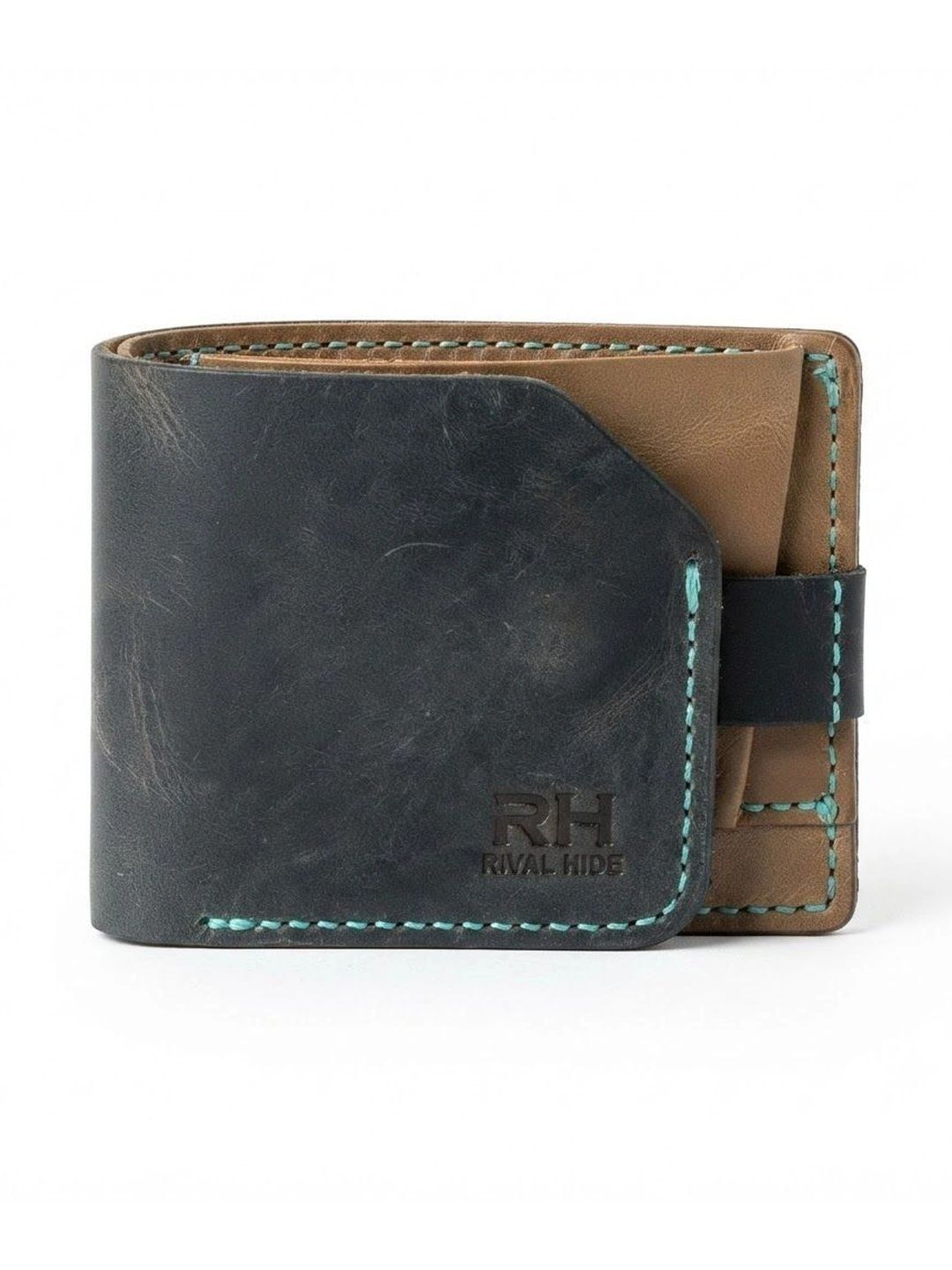RIVAL HIDE Men Textured Leather Two Fold Wallet-picture-12