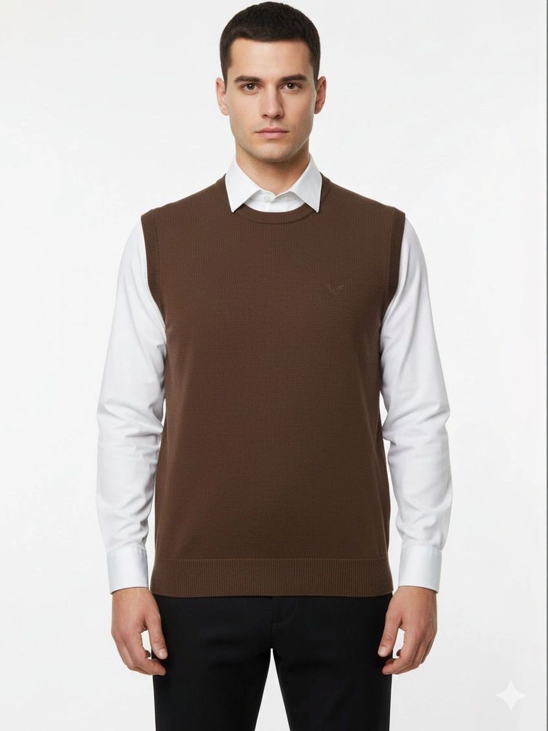 VOMAZO Men Woollen Sweater Vest-picture-12
