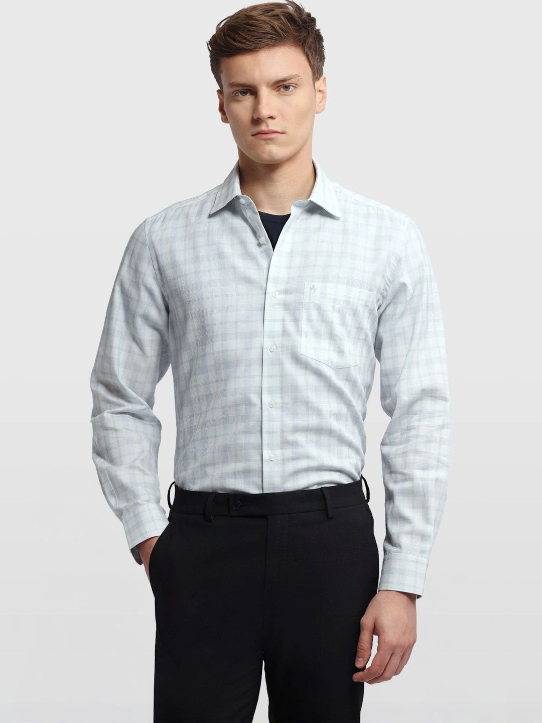 Arrow Men Gingham Checks Checked Formal Shirt-picture-13