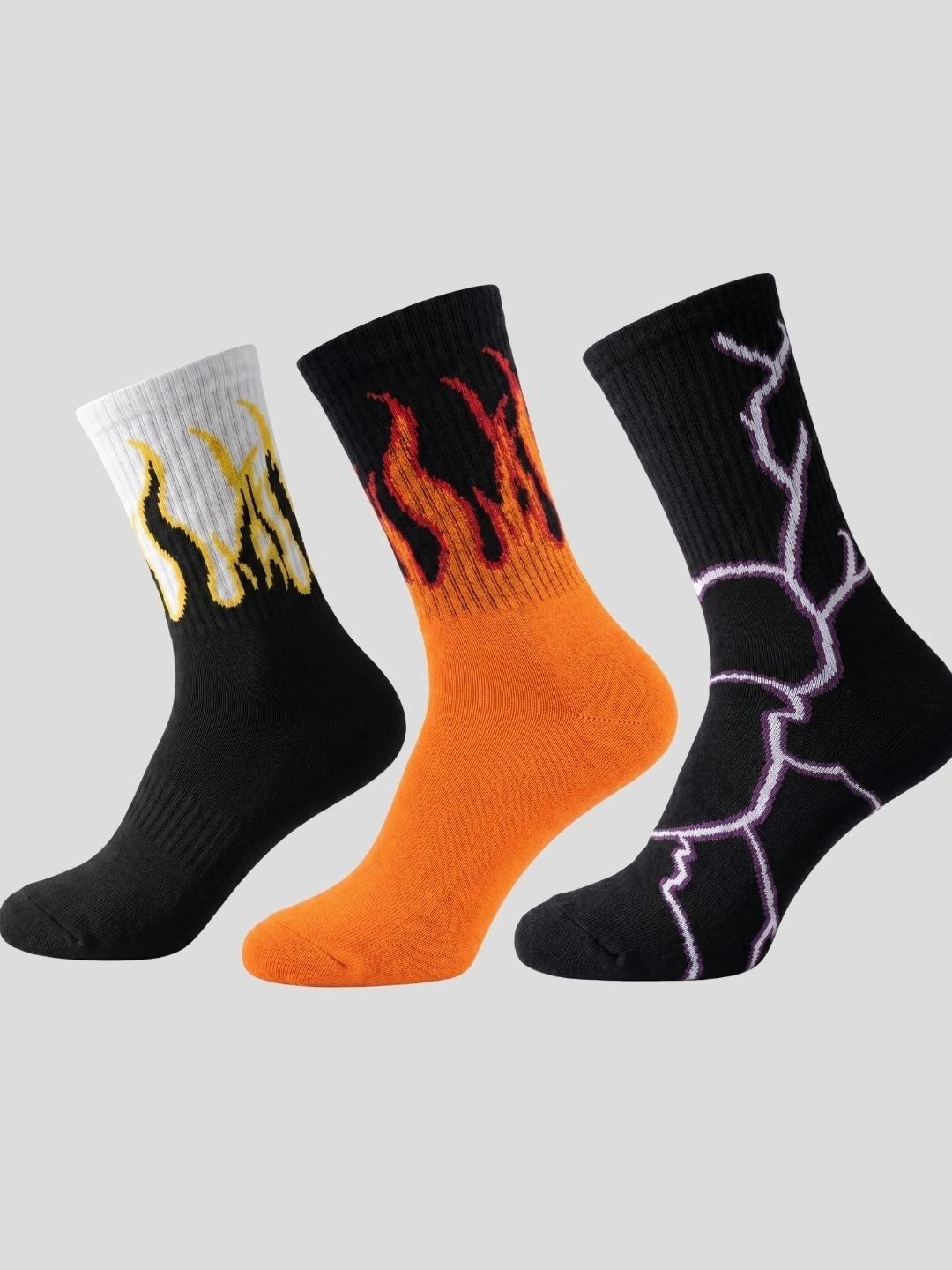 Moda Rapido Men Pack of 3 Cotton Blend Patterned Above Ankle Socks-picture-37