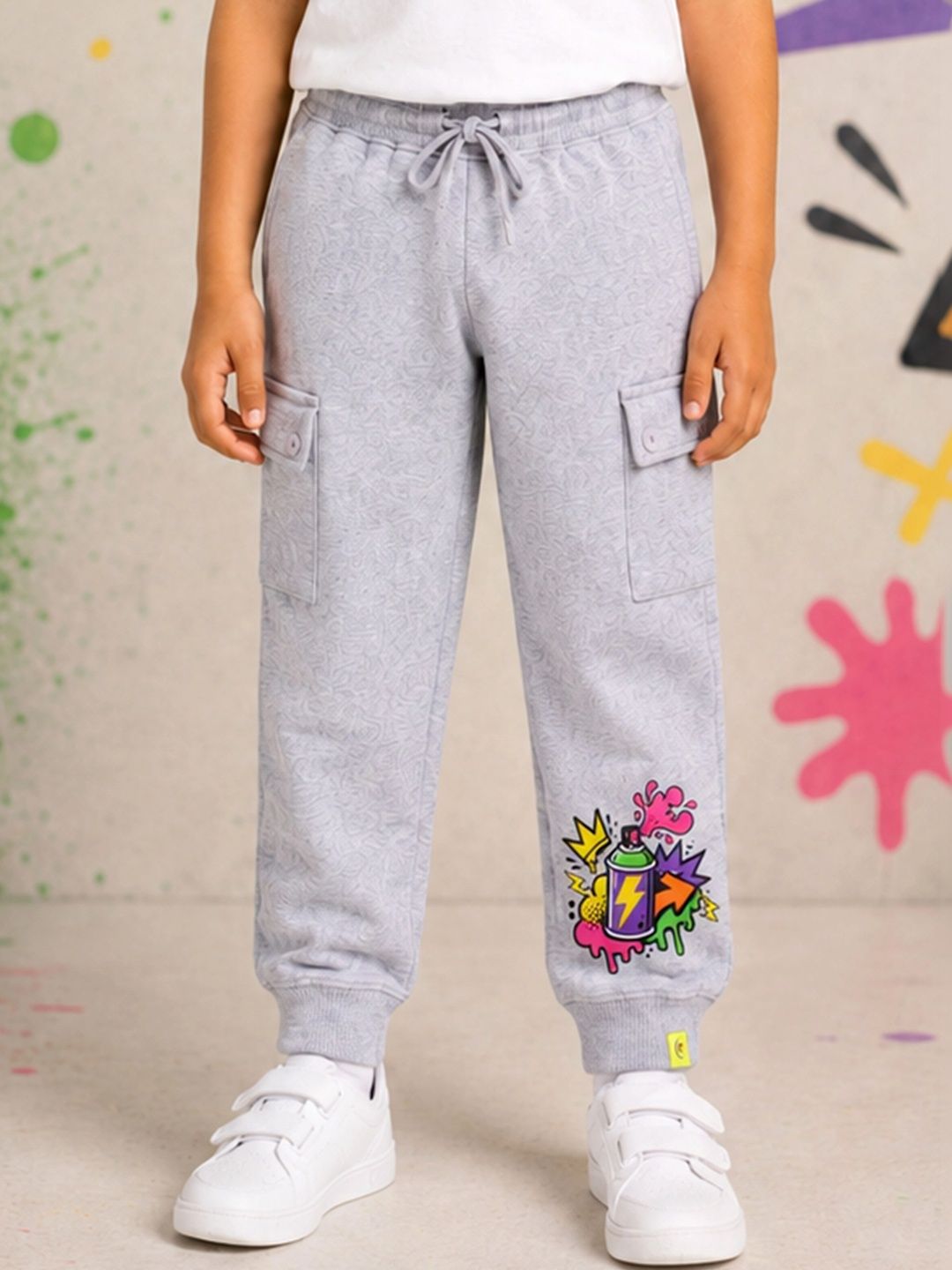 KiddoPanti Boys Regular Fit Graphic Print Training Cargos-picture-25