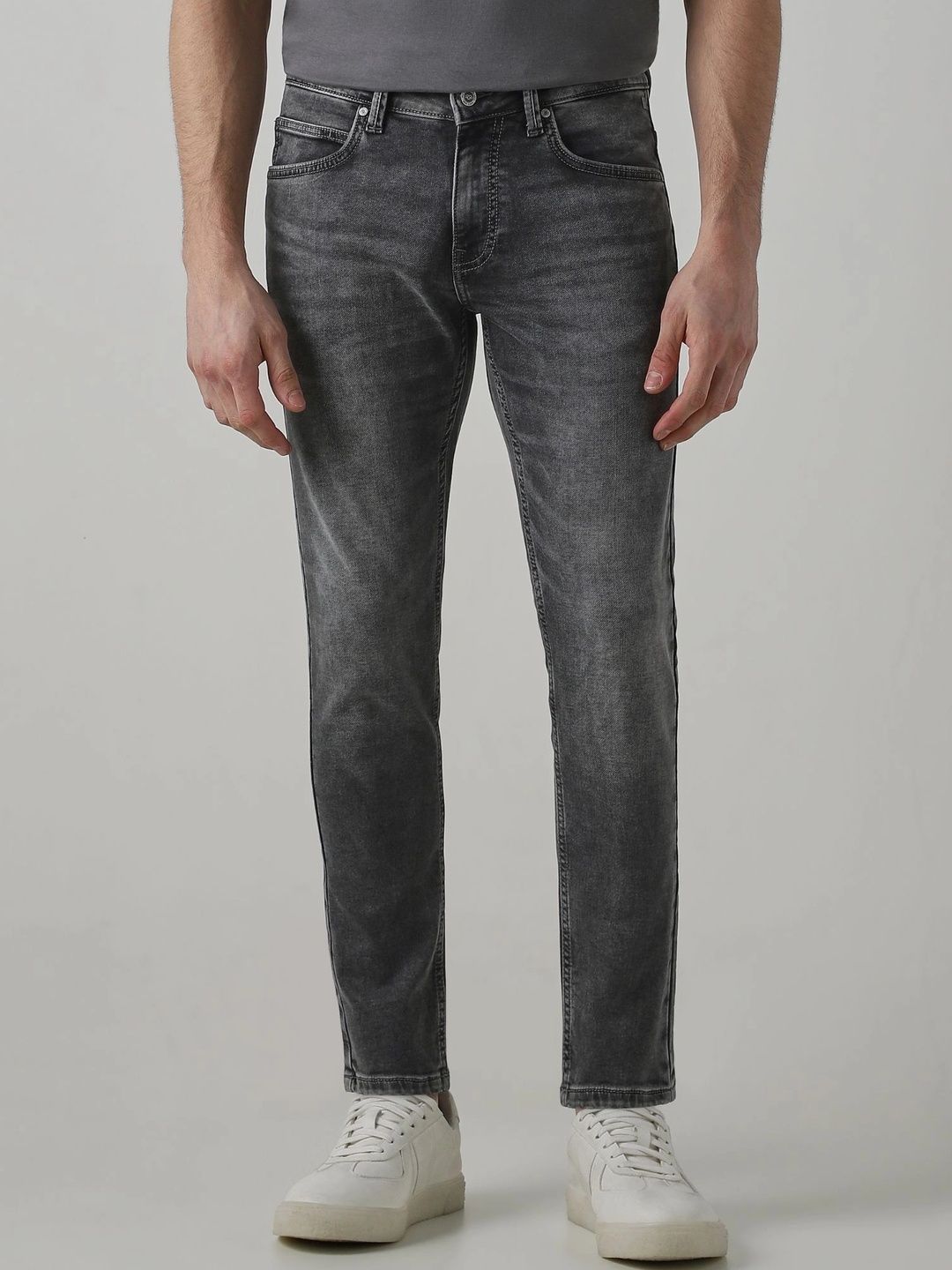 Global Jeans Men Regular Fit Mid-Rise Low Distress Jeans-picture-26