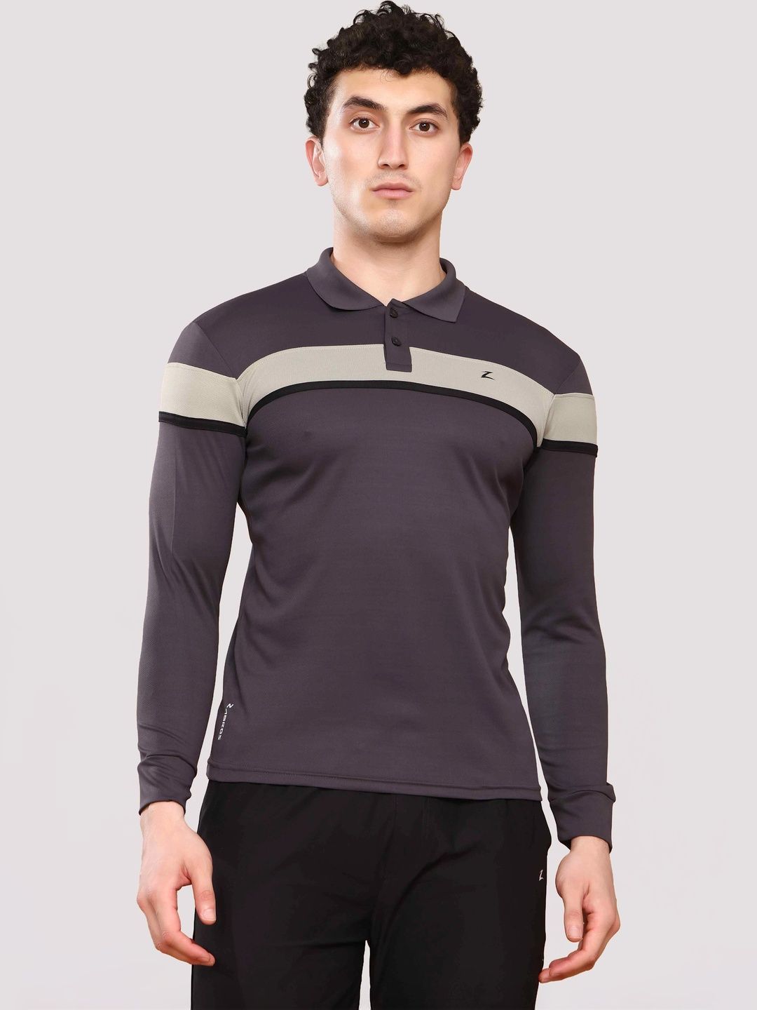 Z Zagros Men Colourblocked Polo Collar T-shirt-picture-25