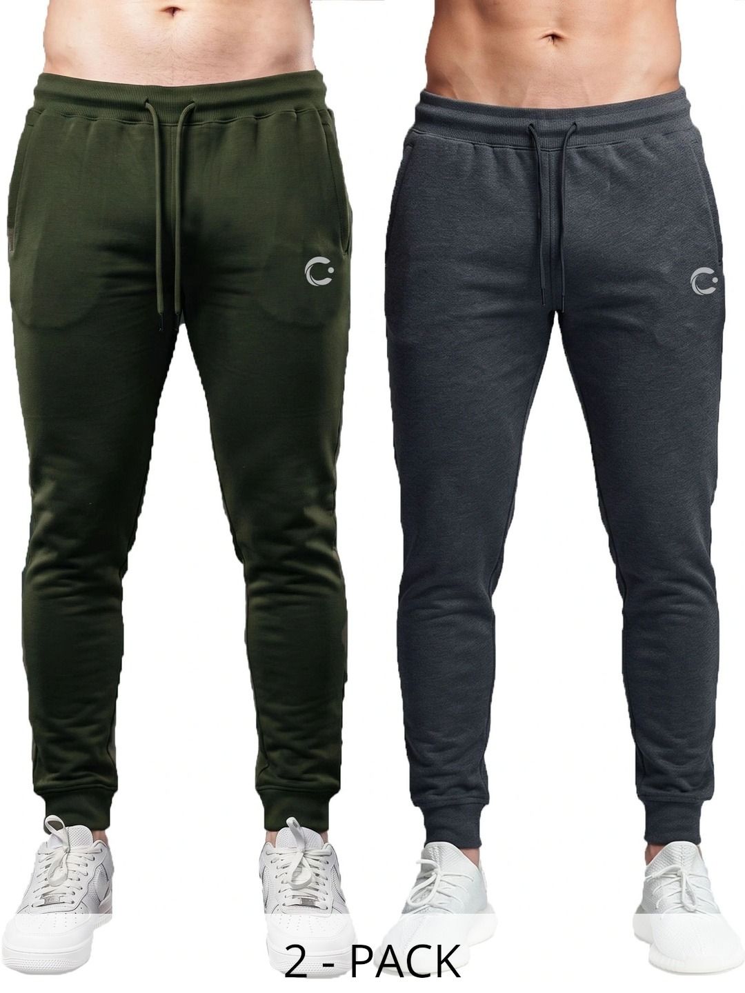 T.T. Men Pack of 2 Regular Fit Brand Logo Training Joggers-picture-15