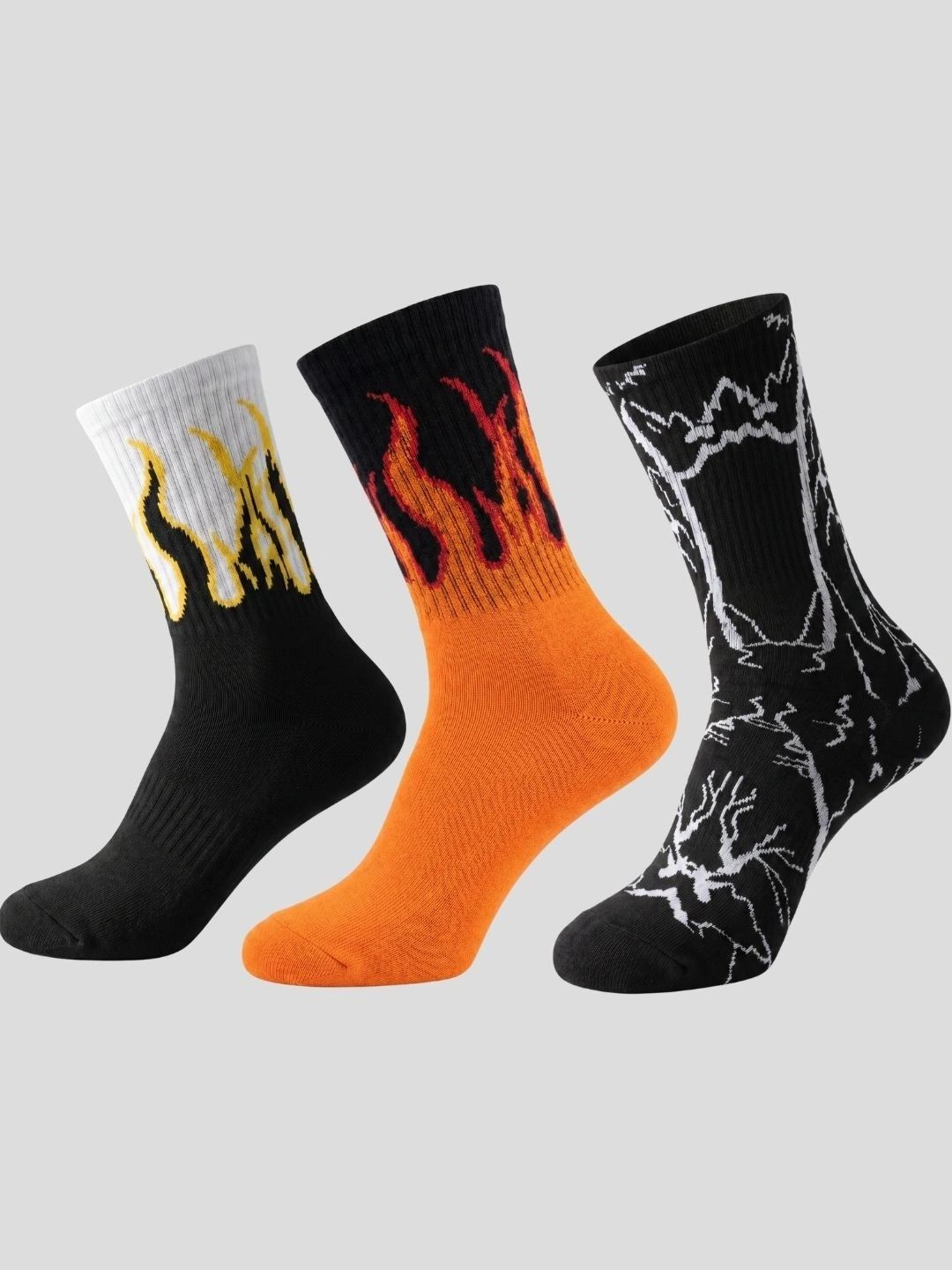 Moda Rapido Men Pack of 3 Cotton Blend Patterned Calf Length Socks-picture-36