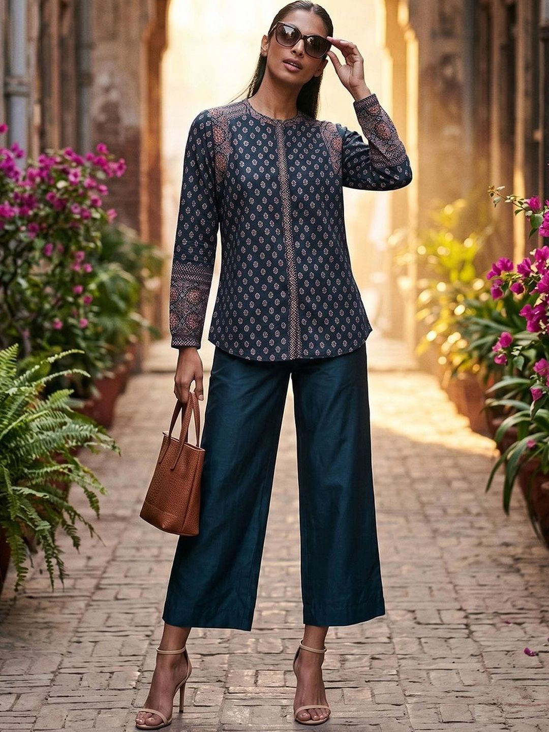 Melange by Lifestyle Print Ethnic Cotton Top-picture-32