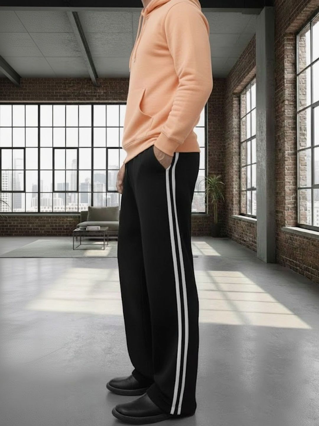 PROGENY Men Regular Fit Striped Joggers-picture-37