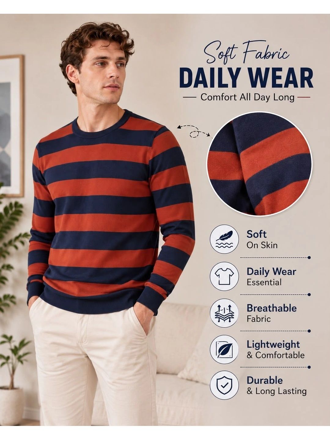 Moda Rapido Men Striped Pullover-picture-35