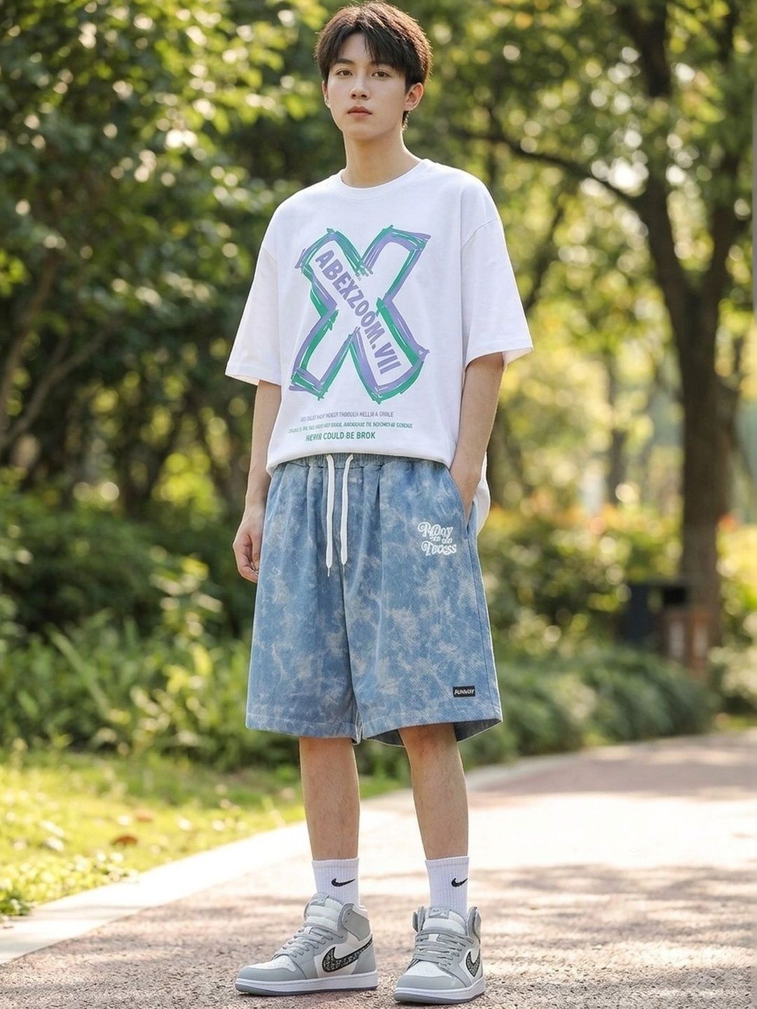 Suo Men Washed Technology Shorts-picture-13