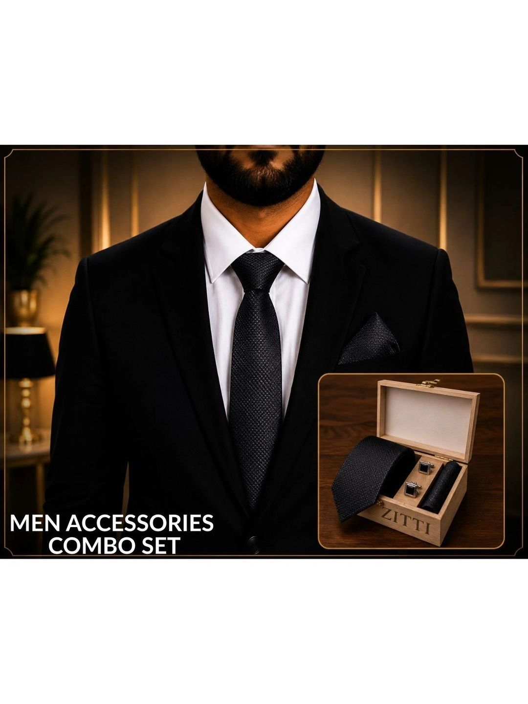ZITTI Men Standard Tie & Cufflinks-picture-15
