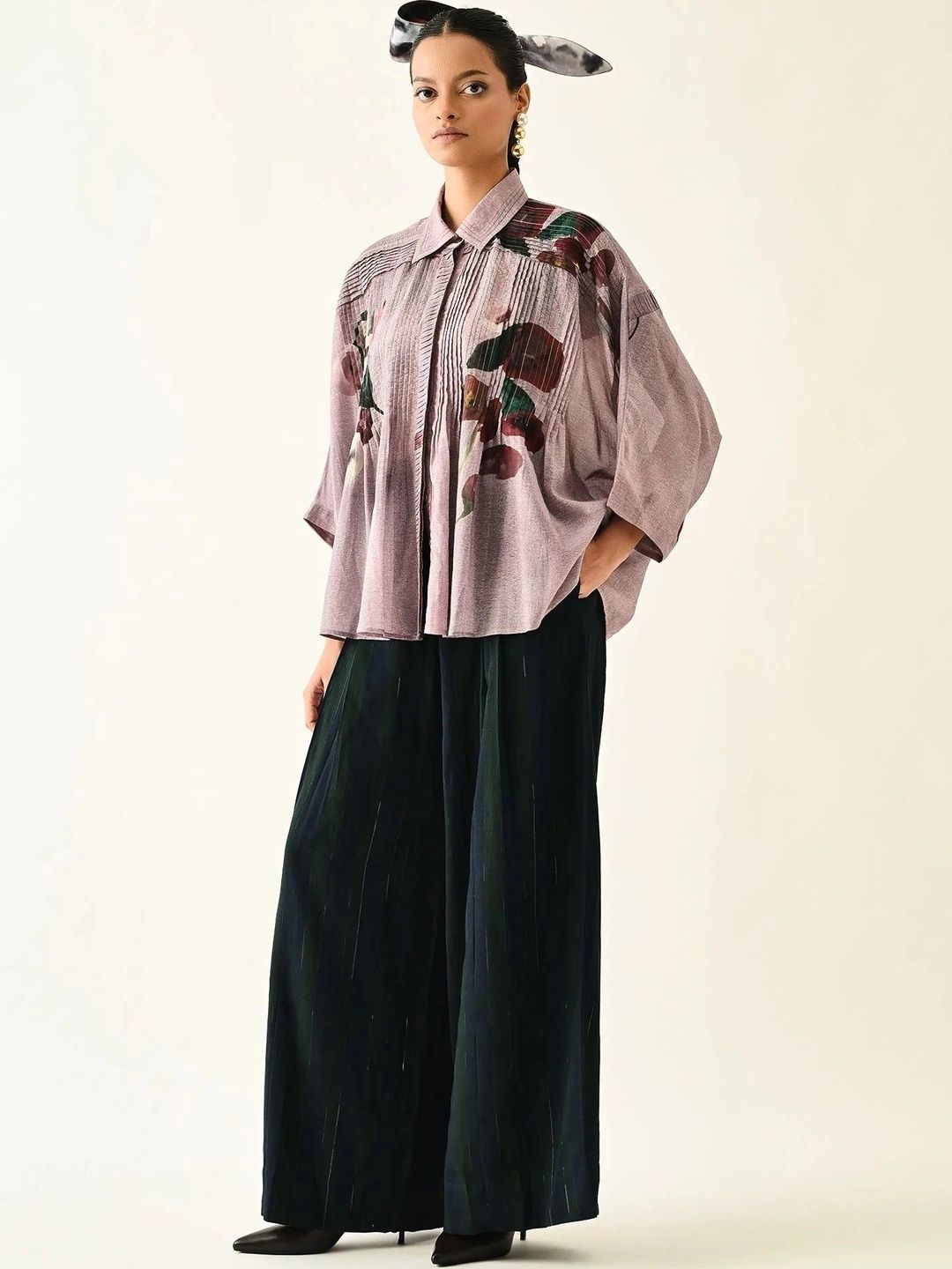 OFRIDA Print Extended Sleeves Cotton Top-picture-53