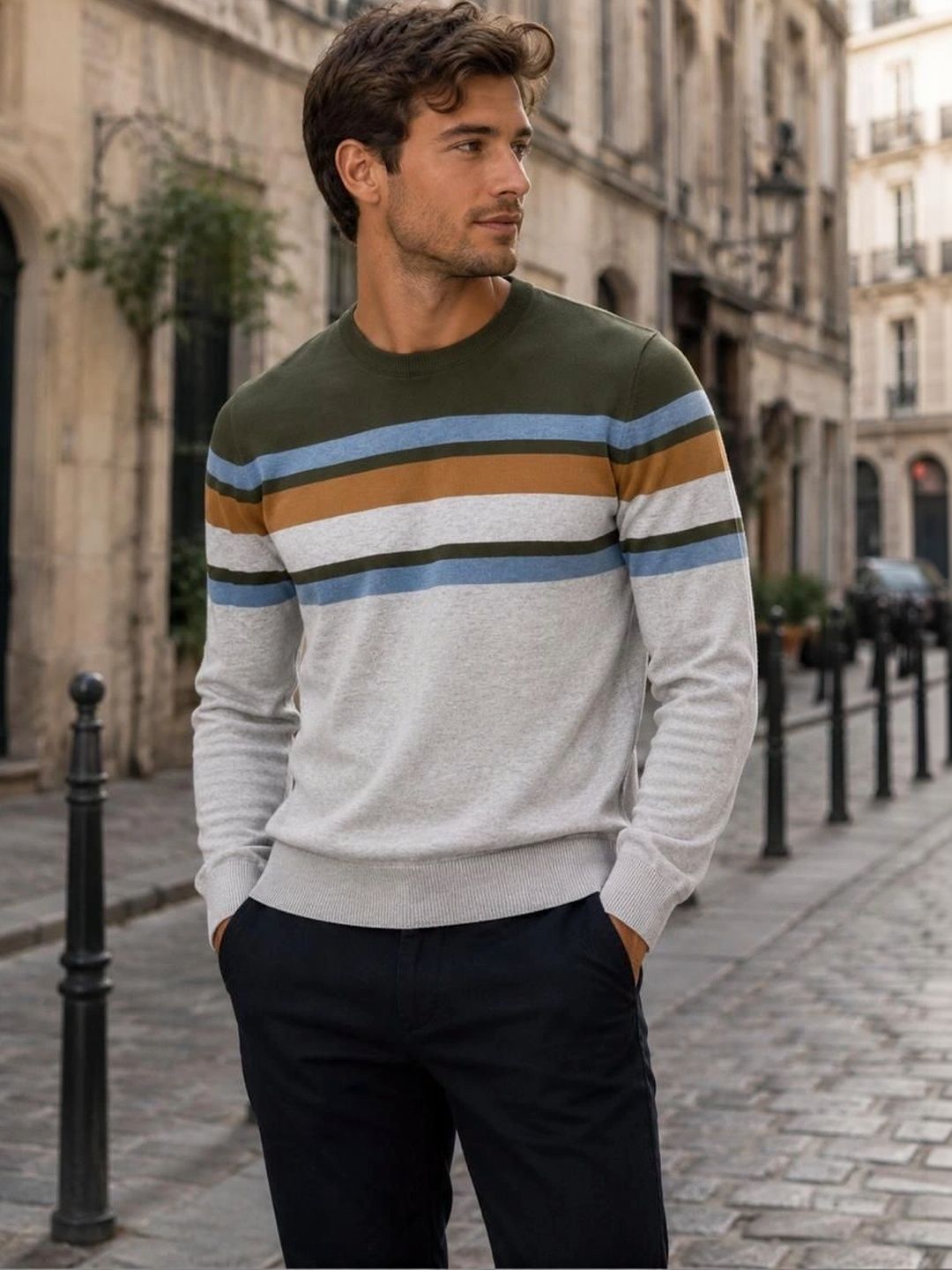 Moda Rapido Men Striped Pullover-picture-39