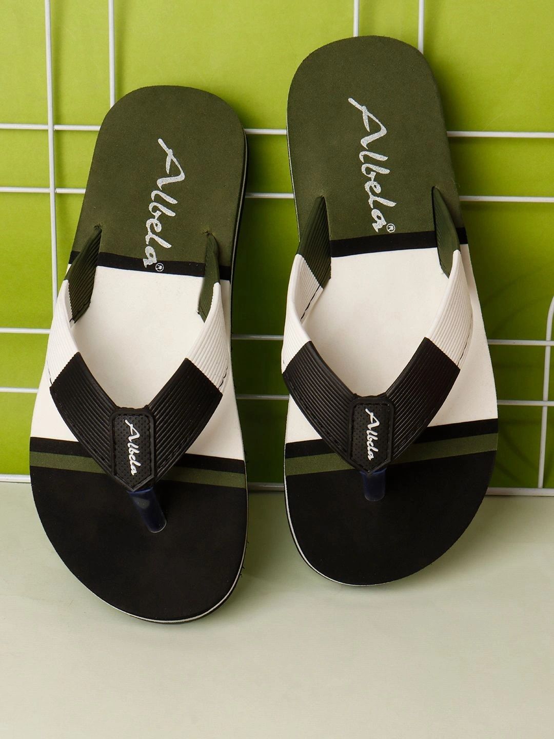ALBELA Men Colourblocked Thong Flip-Flops-picture-24
