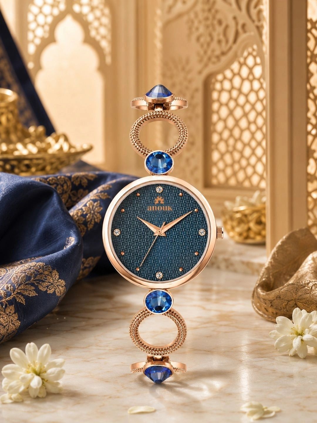 Anouk Women Brass Dial & Bracelet Style Straps Analogue Watch ANW-057-BL-image-3