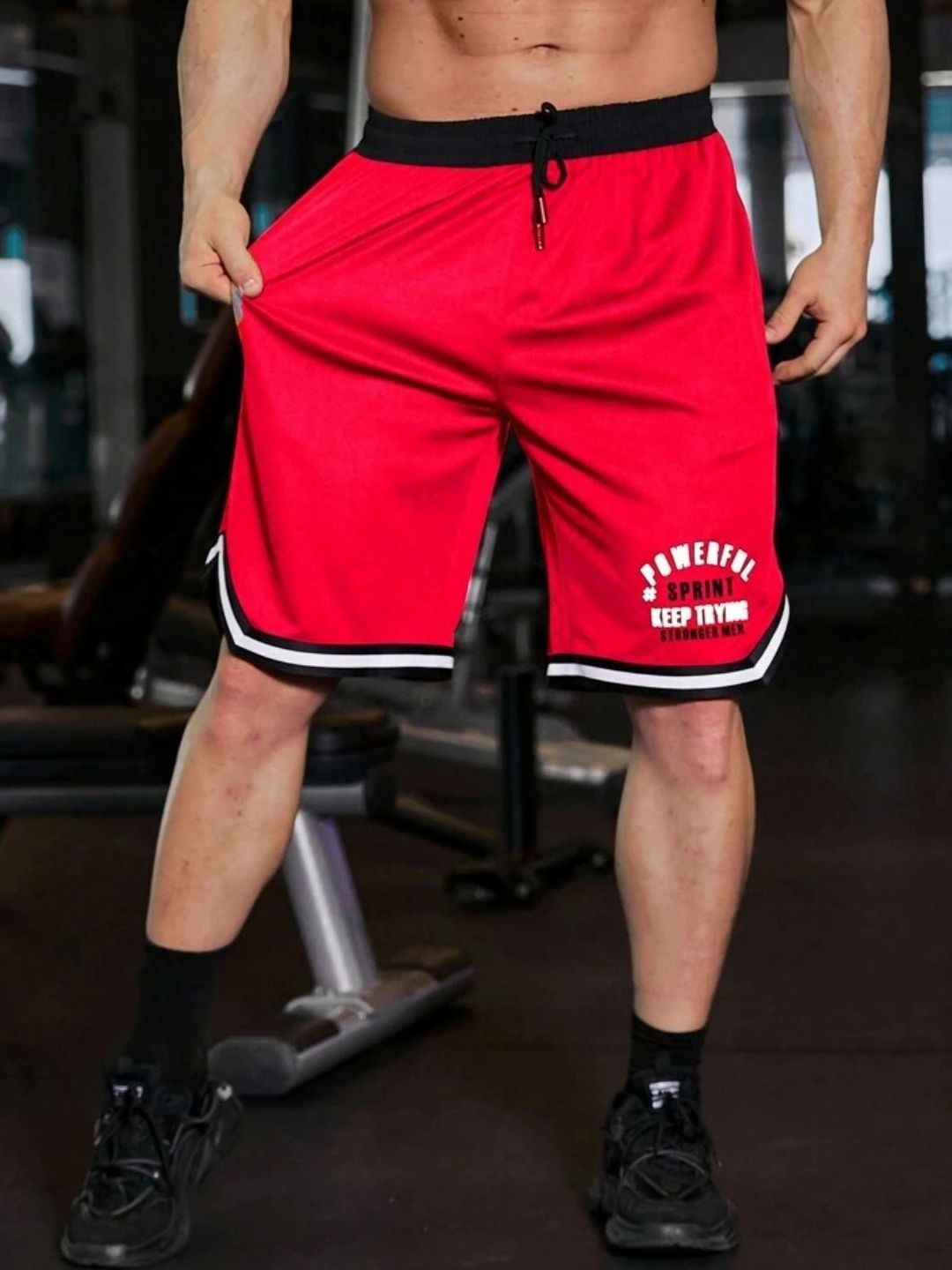 LOTHRIC Men Typography Training or Gym Sports Shorts-picture-41