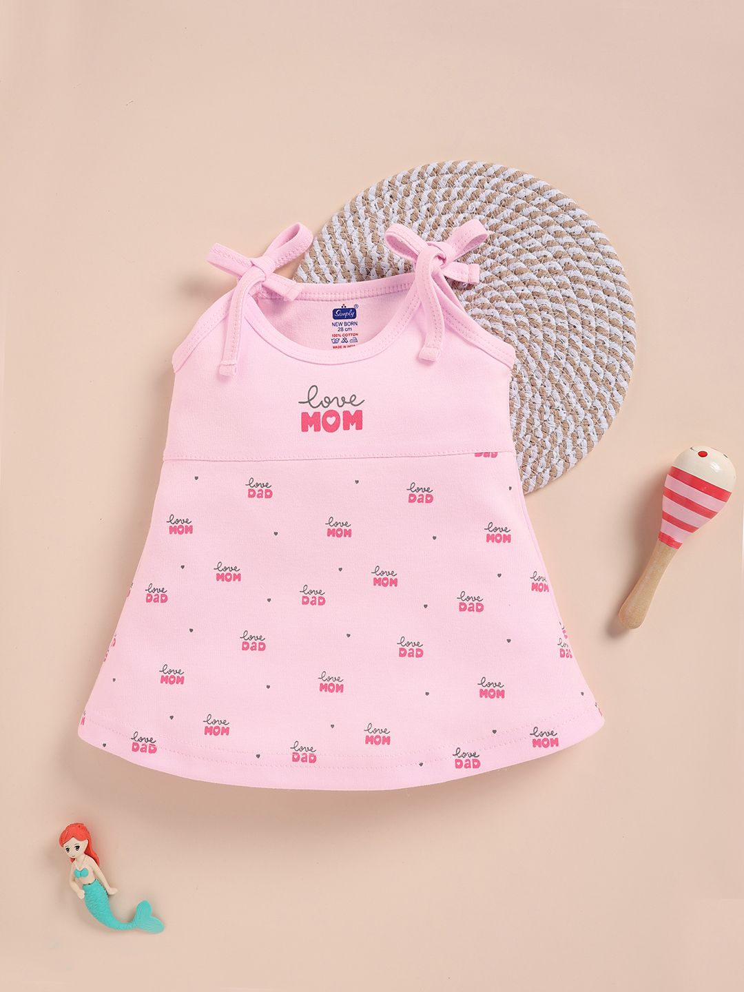 Simply Girls Typography Print Pure Cotton A-Line Dress-picture-45