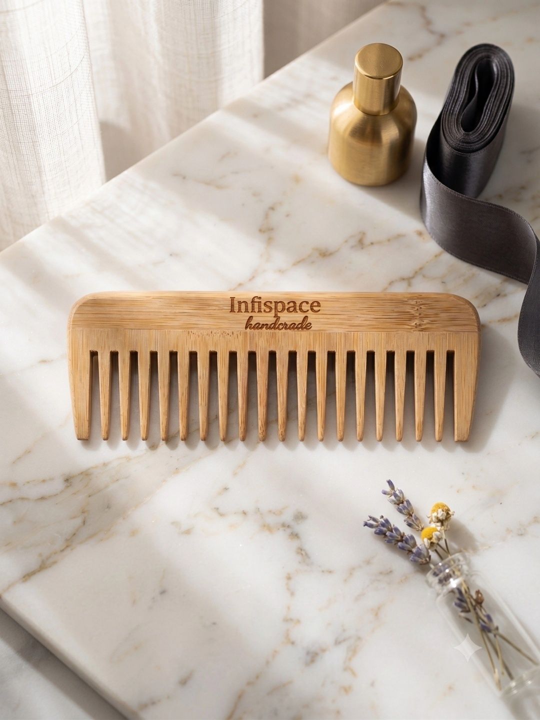 Infispace Neem Wooden Detangling Comb-image-4