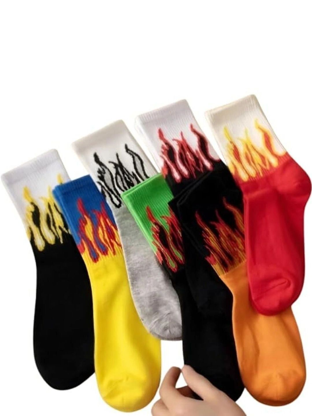 BEAR&BEYOND Men Pack of 7 Cotton Assorted Patterned Above Ankle Socks-picture-14