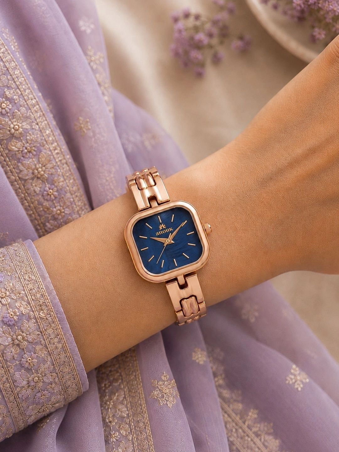 Anouk Women Brass Dial & Bracelet Style Straps Analogue Watch ANW-054-BL-picture-36
