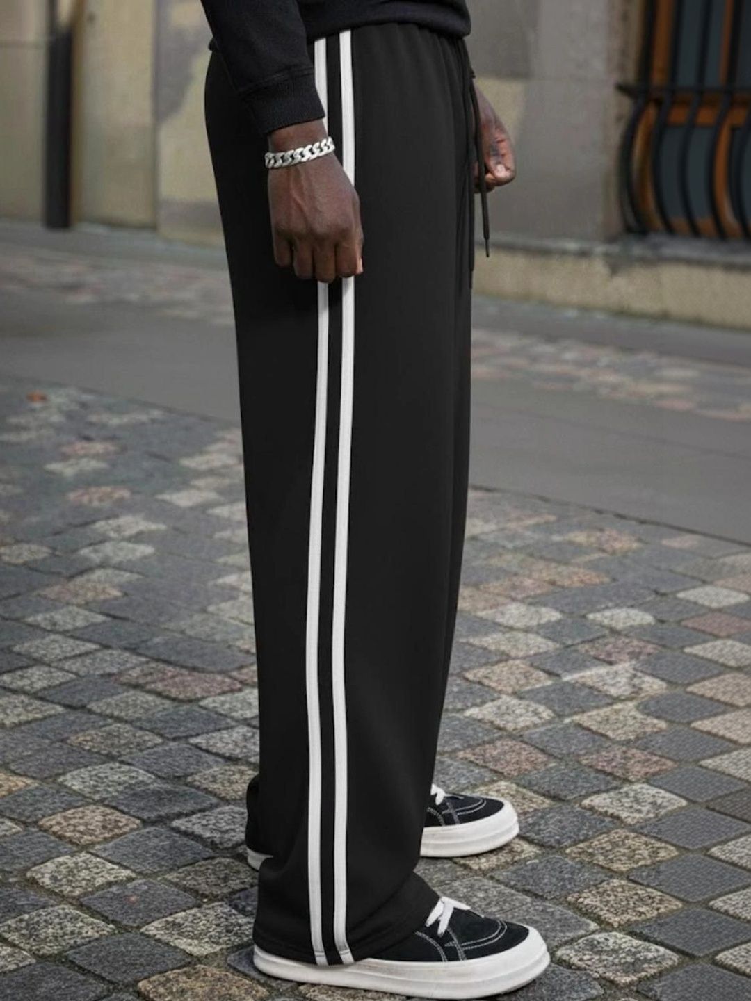 PROGENY Men Regular Fit Striped Joggers-picture-51