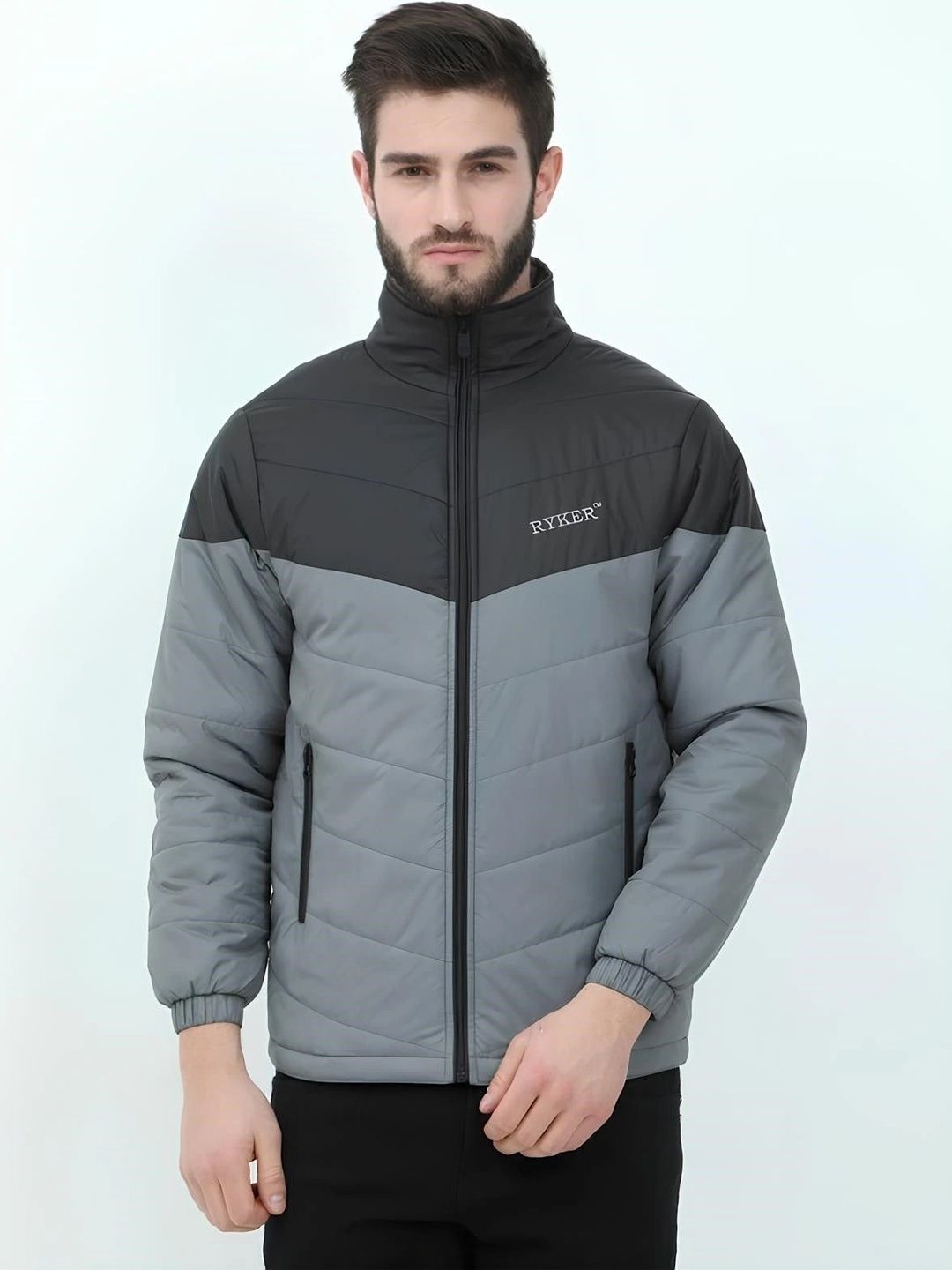 RYKER Men Colourblocked Lightweight Puffer Jacket-picture-14