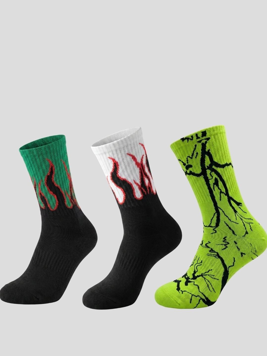 Moda Rapido Men Pack of 3 Cotton Blend Patterned Above Ankle Socks-picture-32
