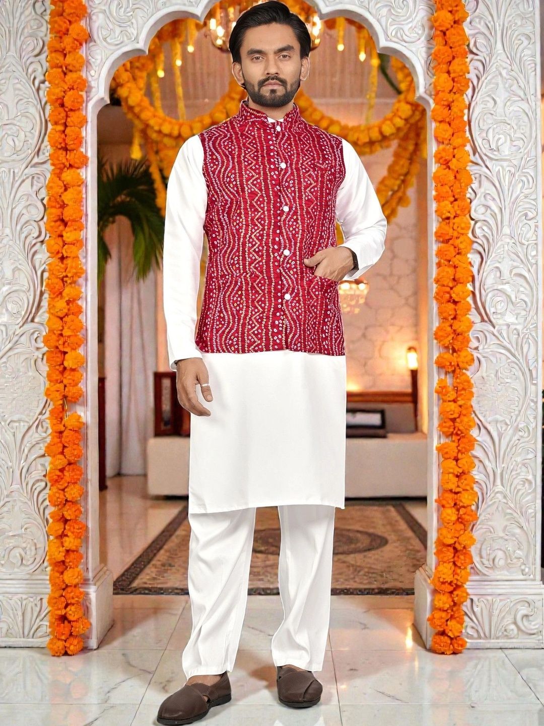 WELL TEX Men Regular Pure Cotton Kurta with Pyjamas-picture-20