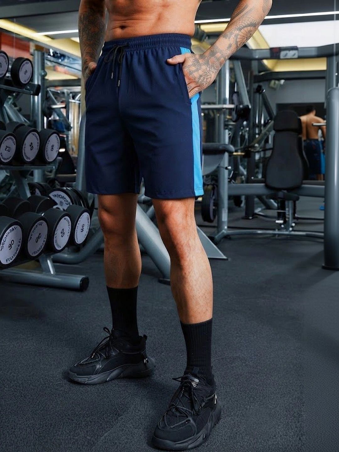 LOTHRIC Men Colourblocked Training or Gym Sports Shorts with Technology-picture-50