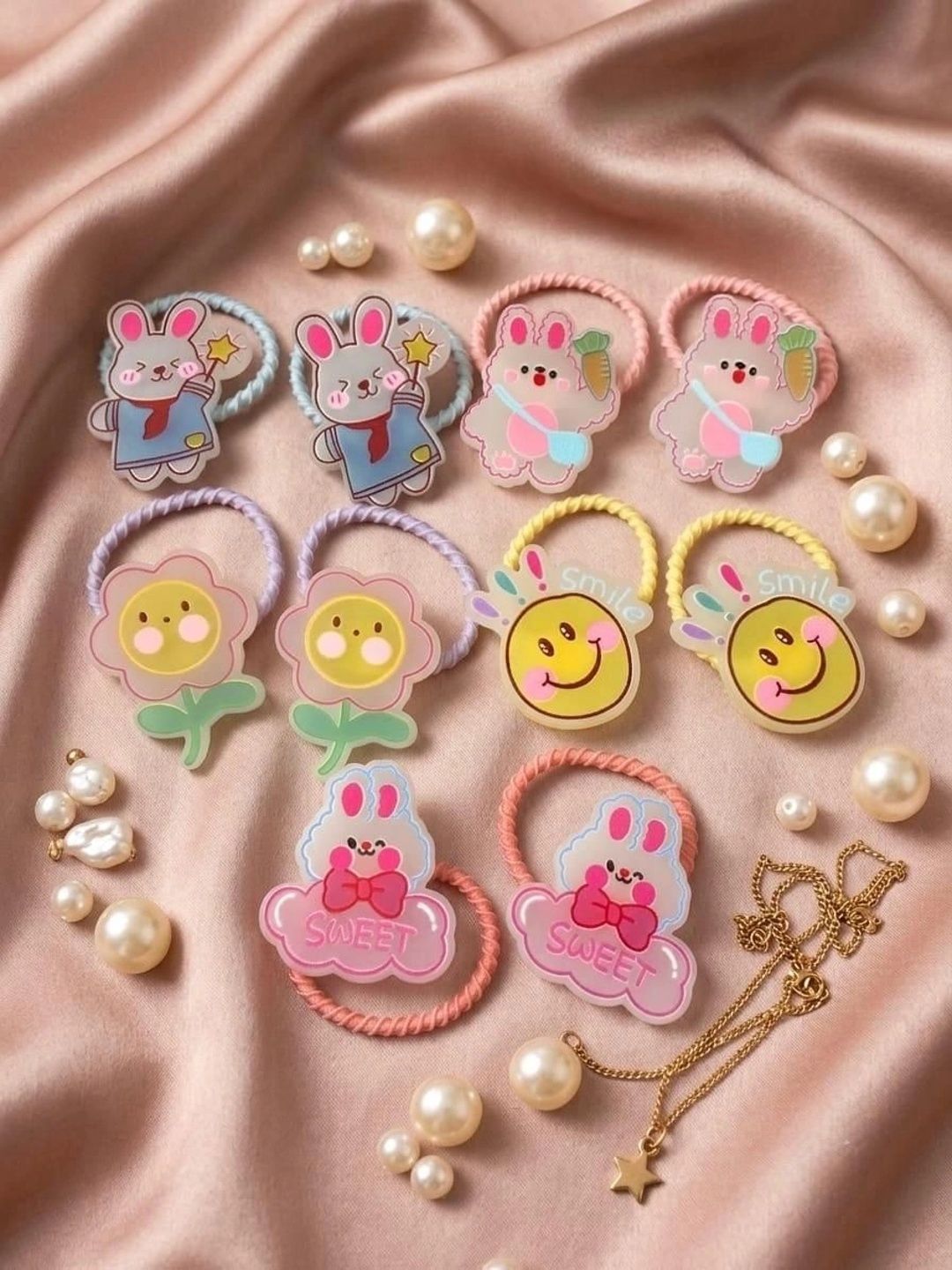 Radhya Accessories Girls Embellished Ponytail Holders-picture-28