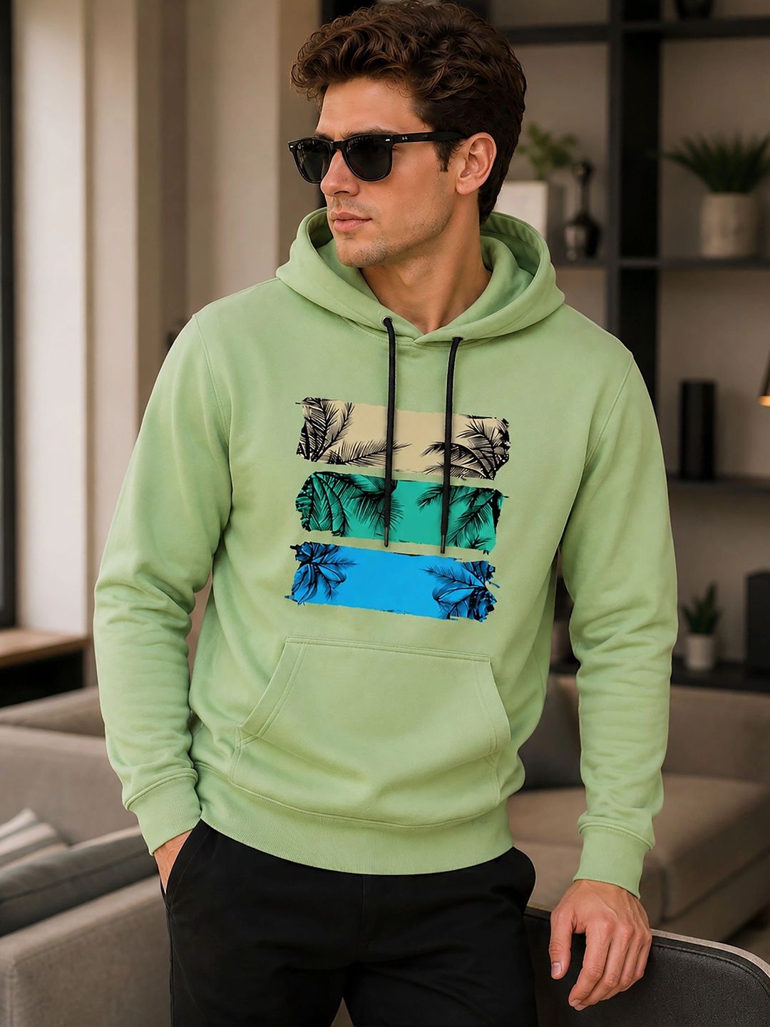 THE BEETEL HOUSE Men Printed Hooded Sweatshirt-picture-21