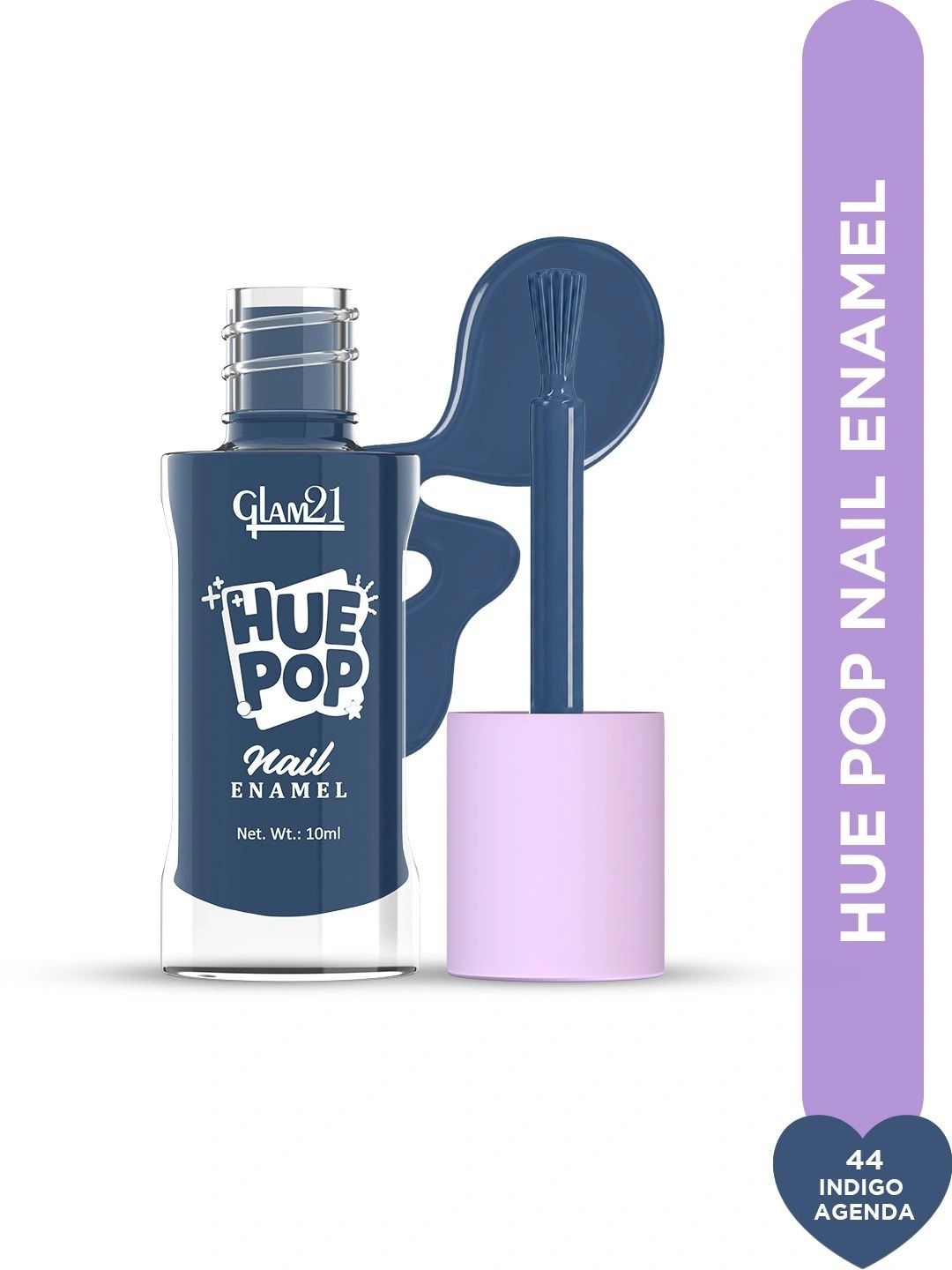 GLAM21 Hue Pop Resistant & Long Lasting Vibrant Nail Polish - 10 ml -Indigo Agenda 44-picture-10