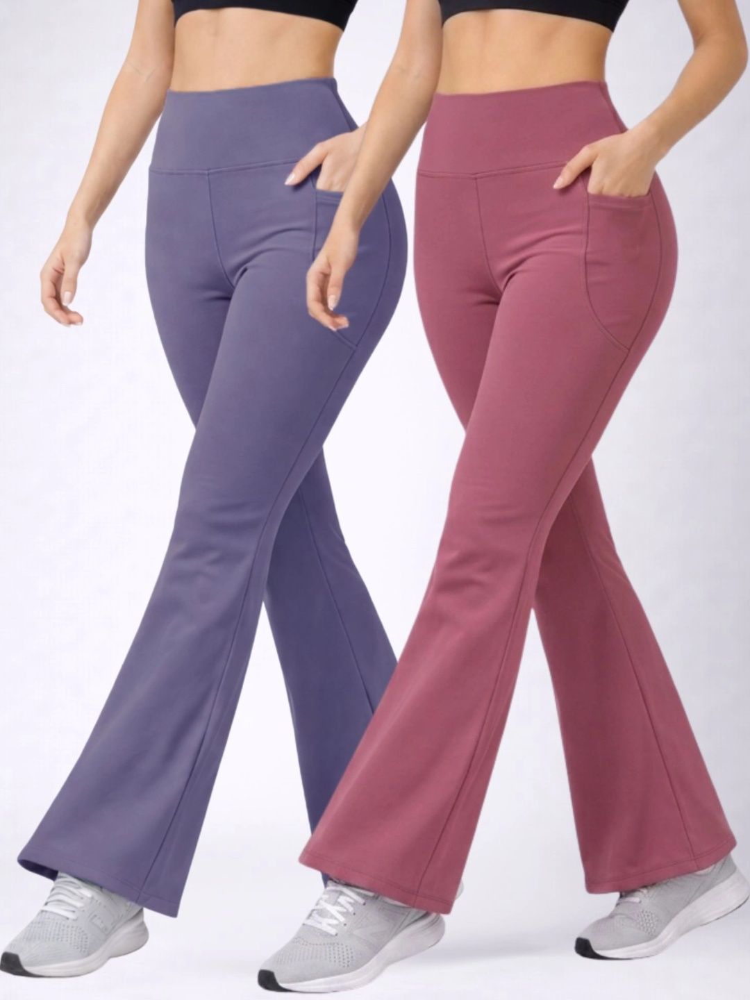 POOJARAN SAREE Pack Of 2 Running Ankle Length Tights-picture-23