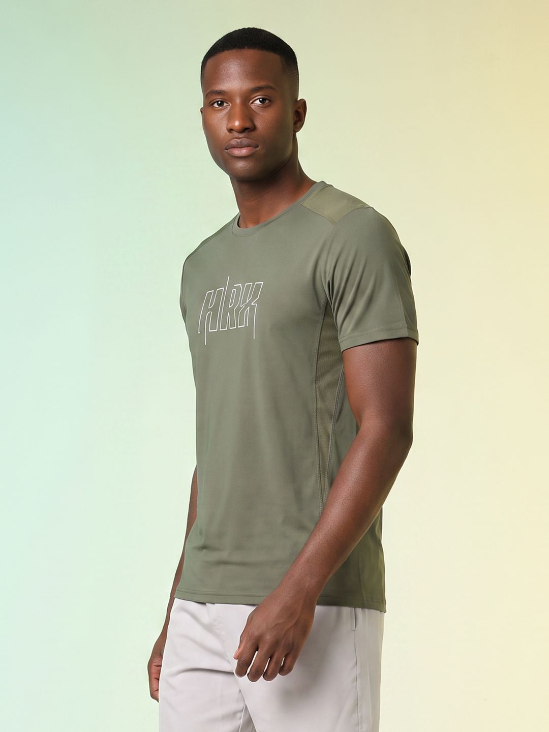 HRX by Hrithik Roshan Brand Logo Printed Rapid-Dry Training T-shirt-picture-40