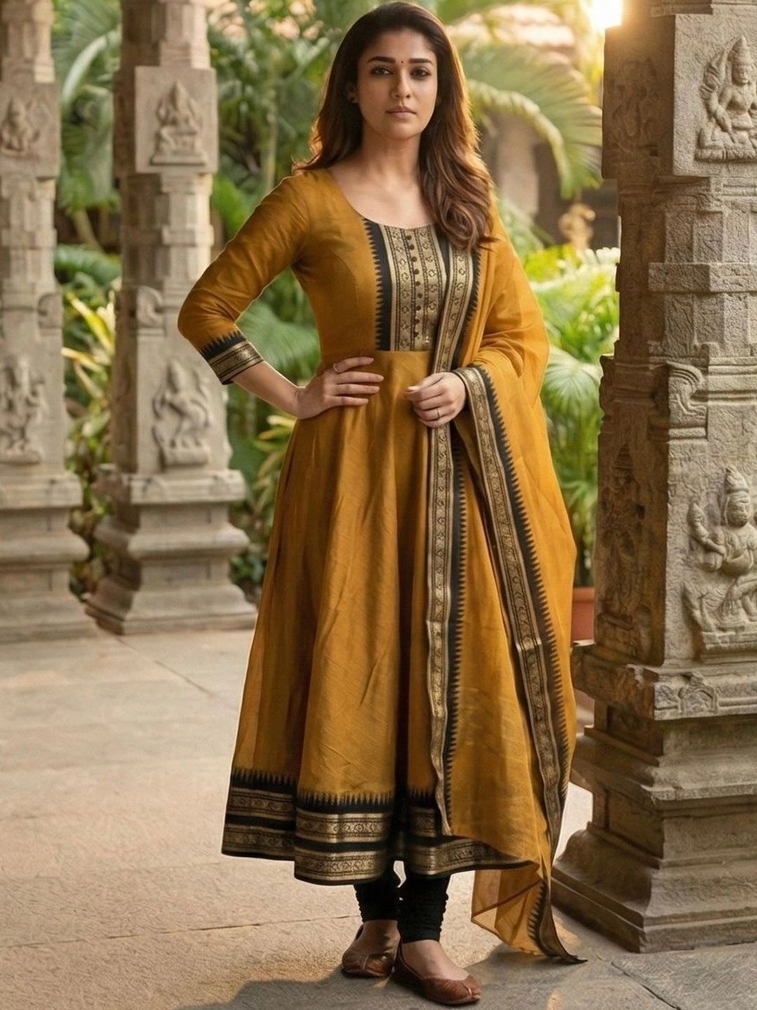 AVSAR TRENDZ Woven Design Jacquard Anarkali Kurti-picture-12
