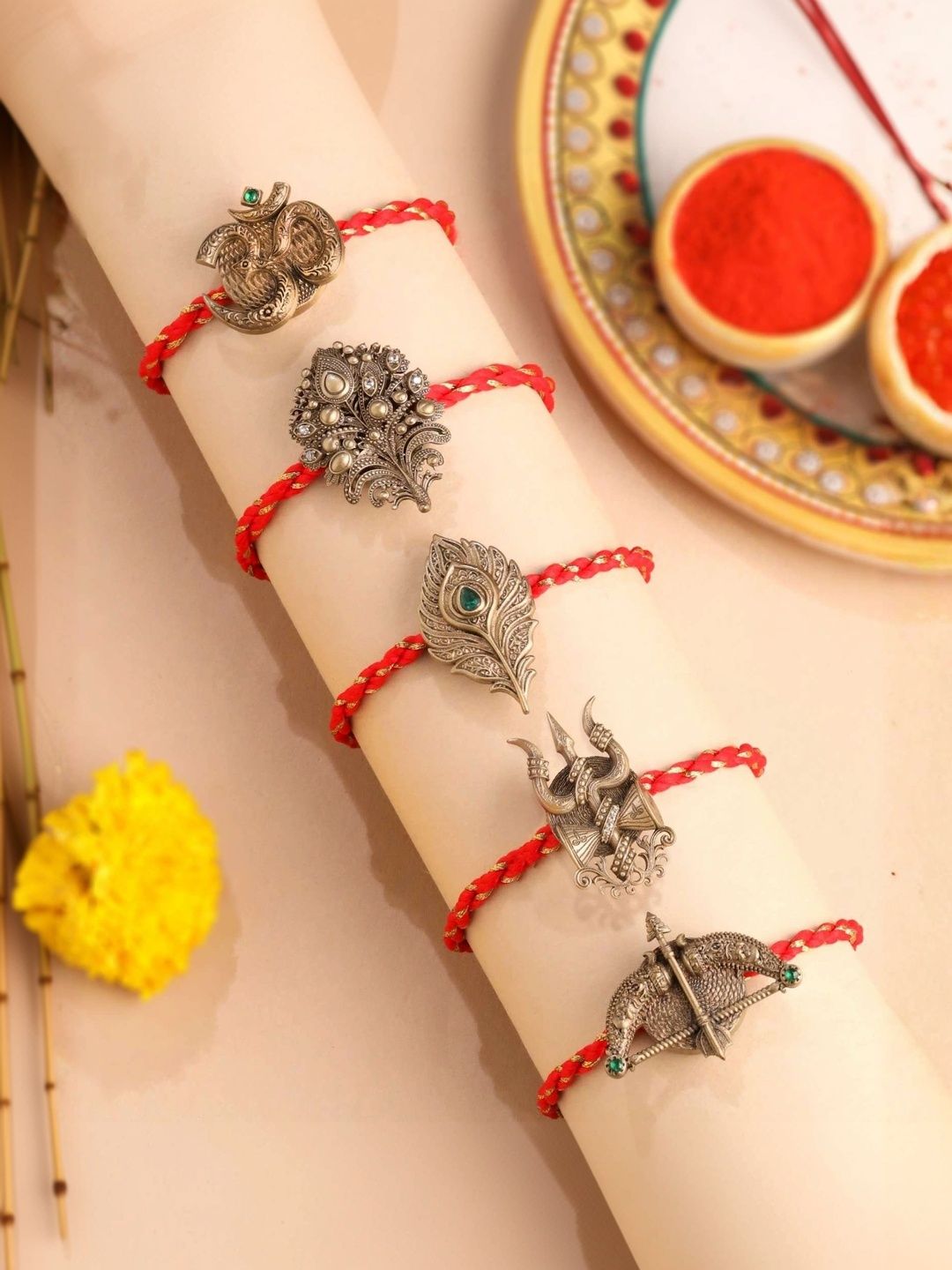 COSA NOSTRAA Set Of 5 Thread Rakhis-picture-6