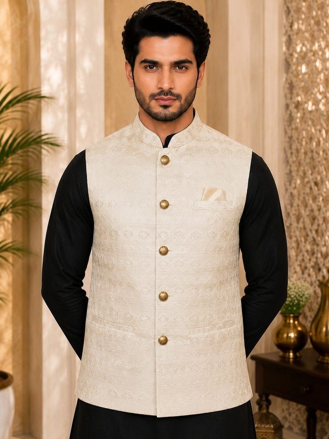 TRENDS OF ETHNIC Mandarin Collar Nehru Jackets-picture-41