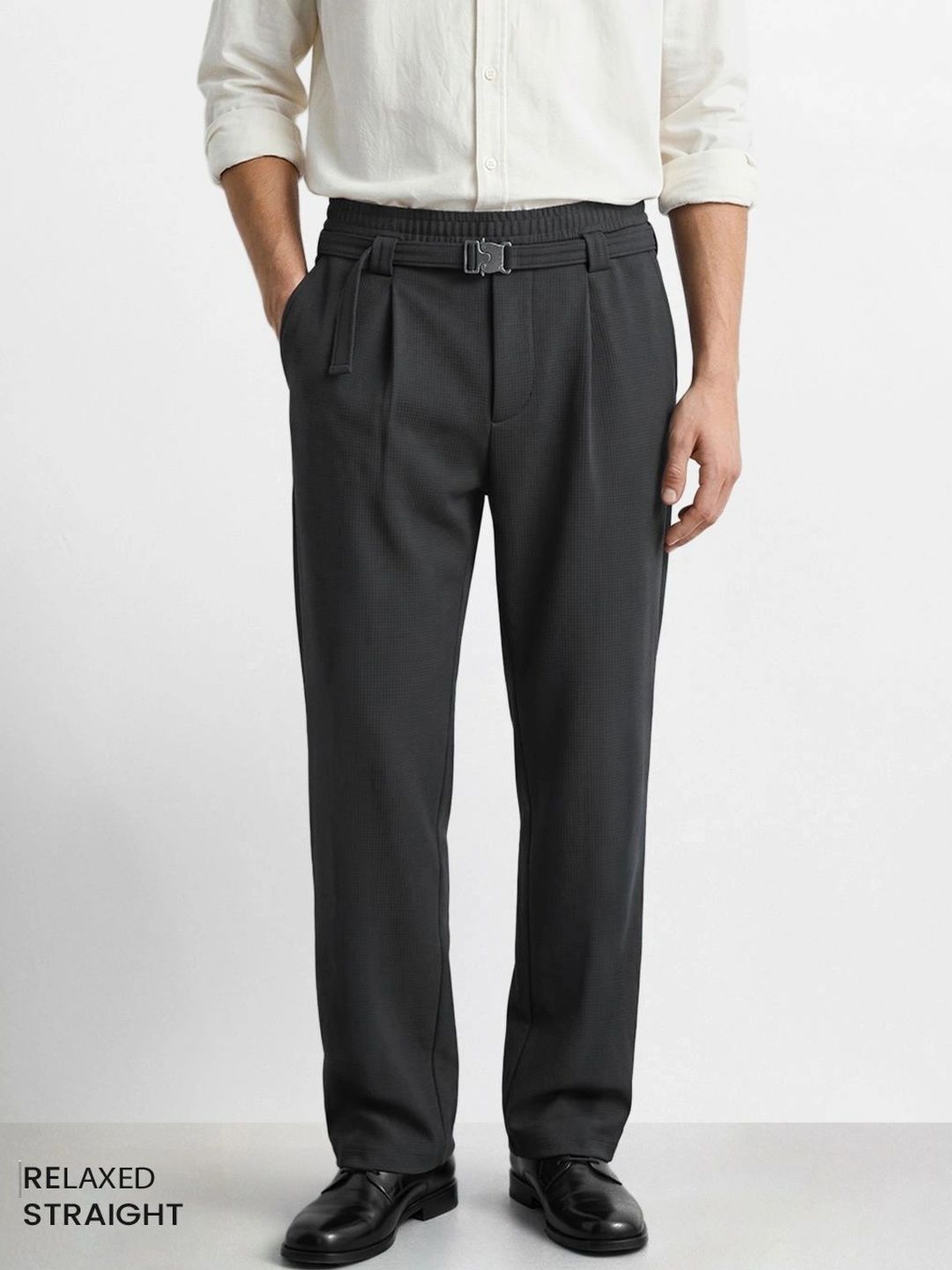 The Indian Garage Co Men Easy Wash Trousers-picture-42
