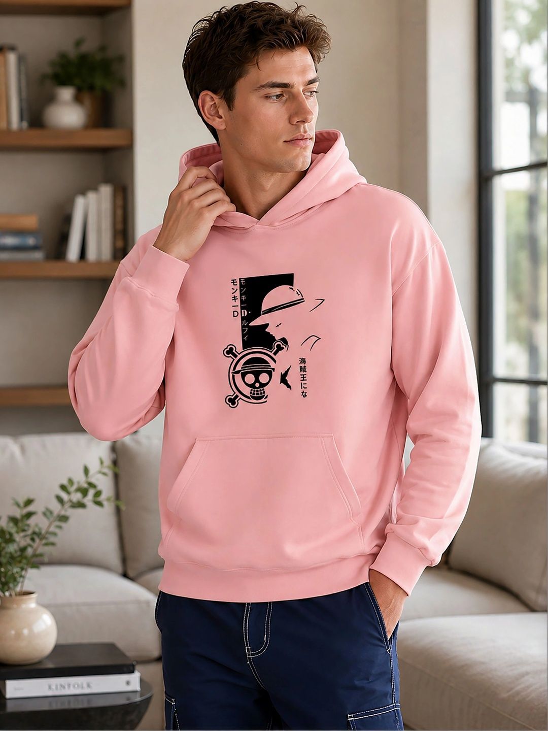 THE BEETEL HOUSE Men Printed Hooded Oversized Sweatshirt-picture-37